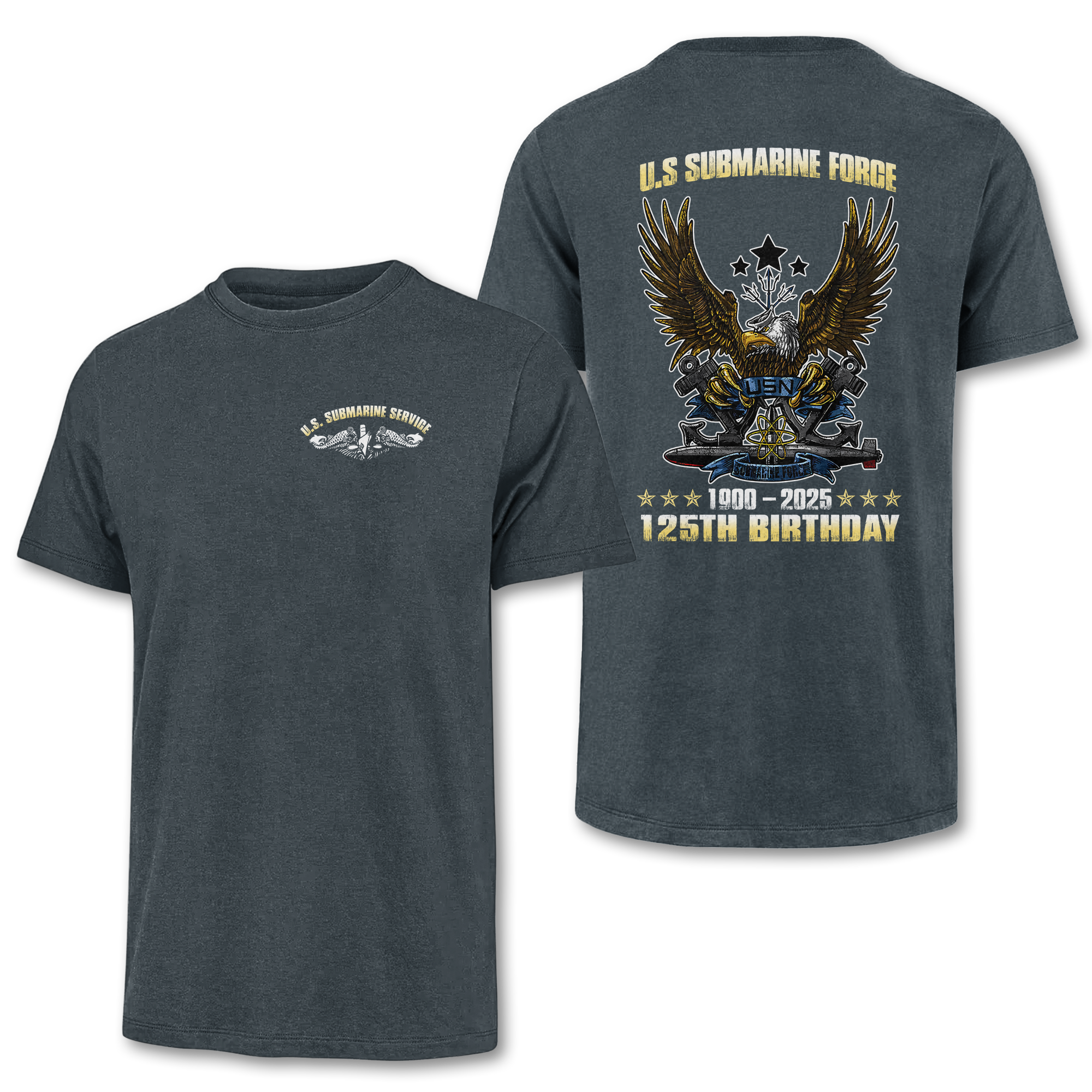 Navy Submarine 125th Birthday Double Sides Classic T-shirt
