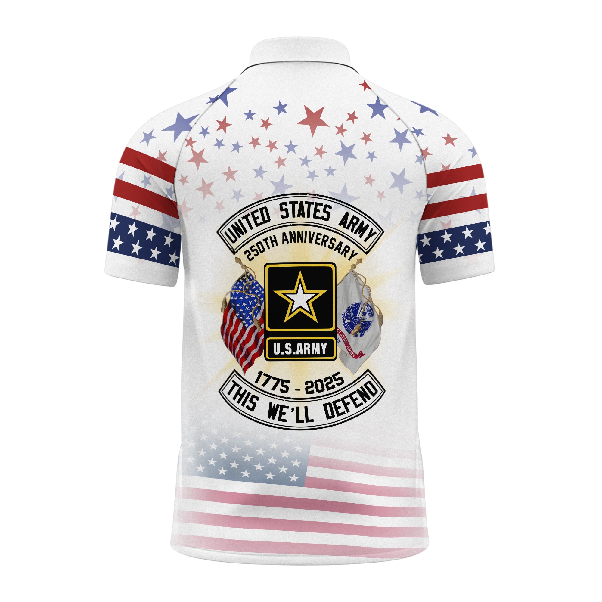 Army 250th Anniversary Raglan Zip Polo Shirt