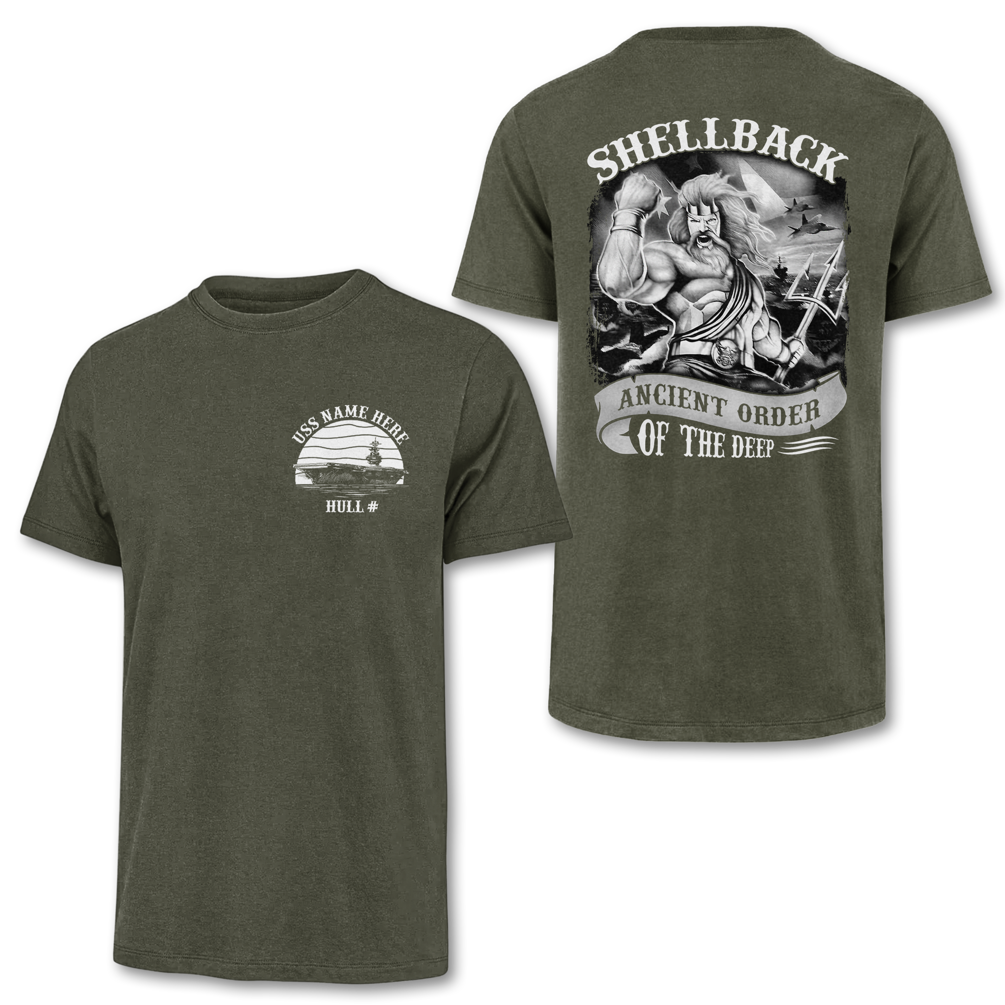 Personalized Shellback Ancient Order Of The Deep Double Sided Classic T-shirt