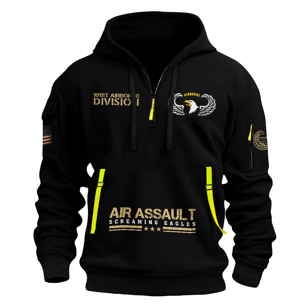 101st Airborne Division Air Assault Quarter Zip Hoodie