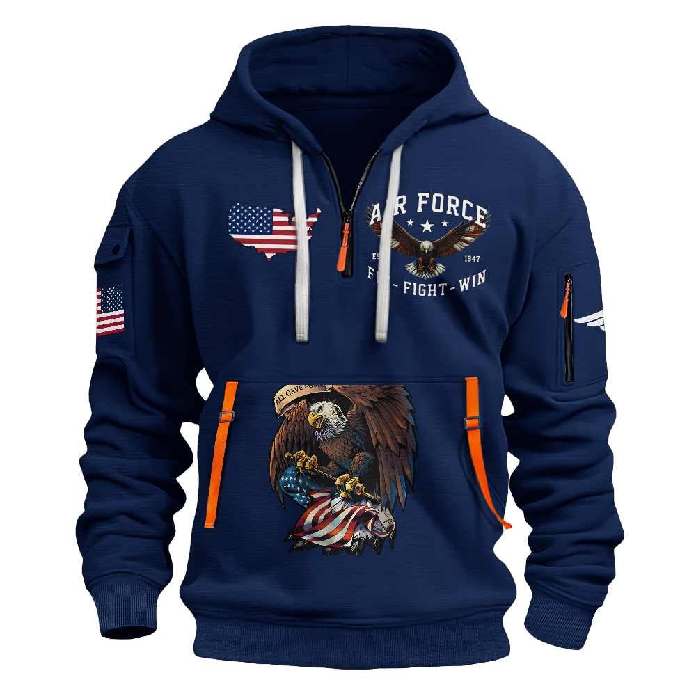 Chose To Serve In The Air Force Quarter Zip Hoodie