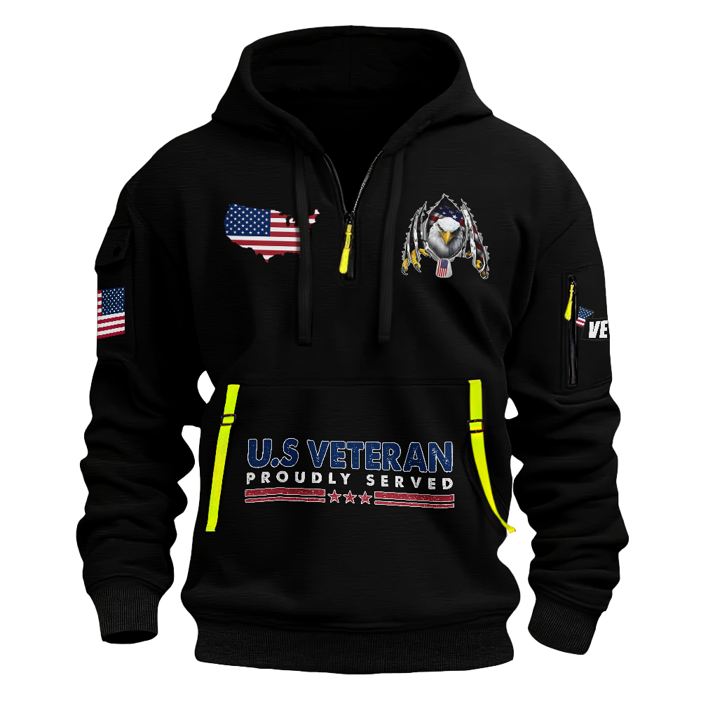 I Will Fight For America Quarter Zip Hoodie