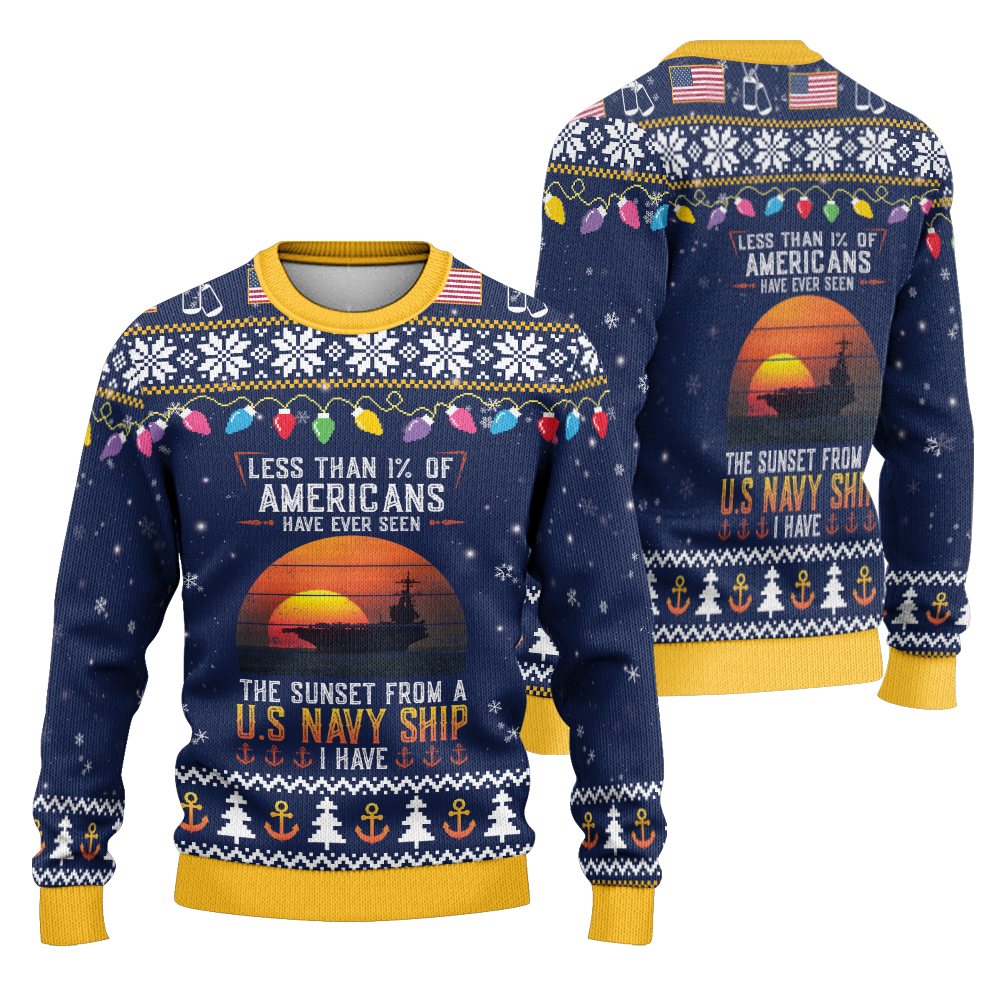 Less Than 1% Sunset Ugly Knitted Sweatshirt