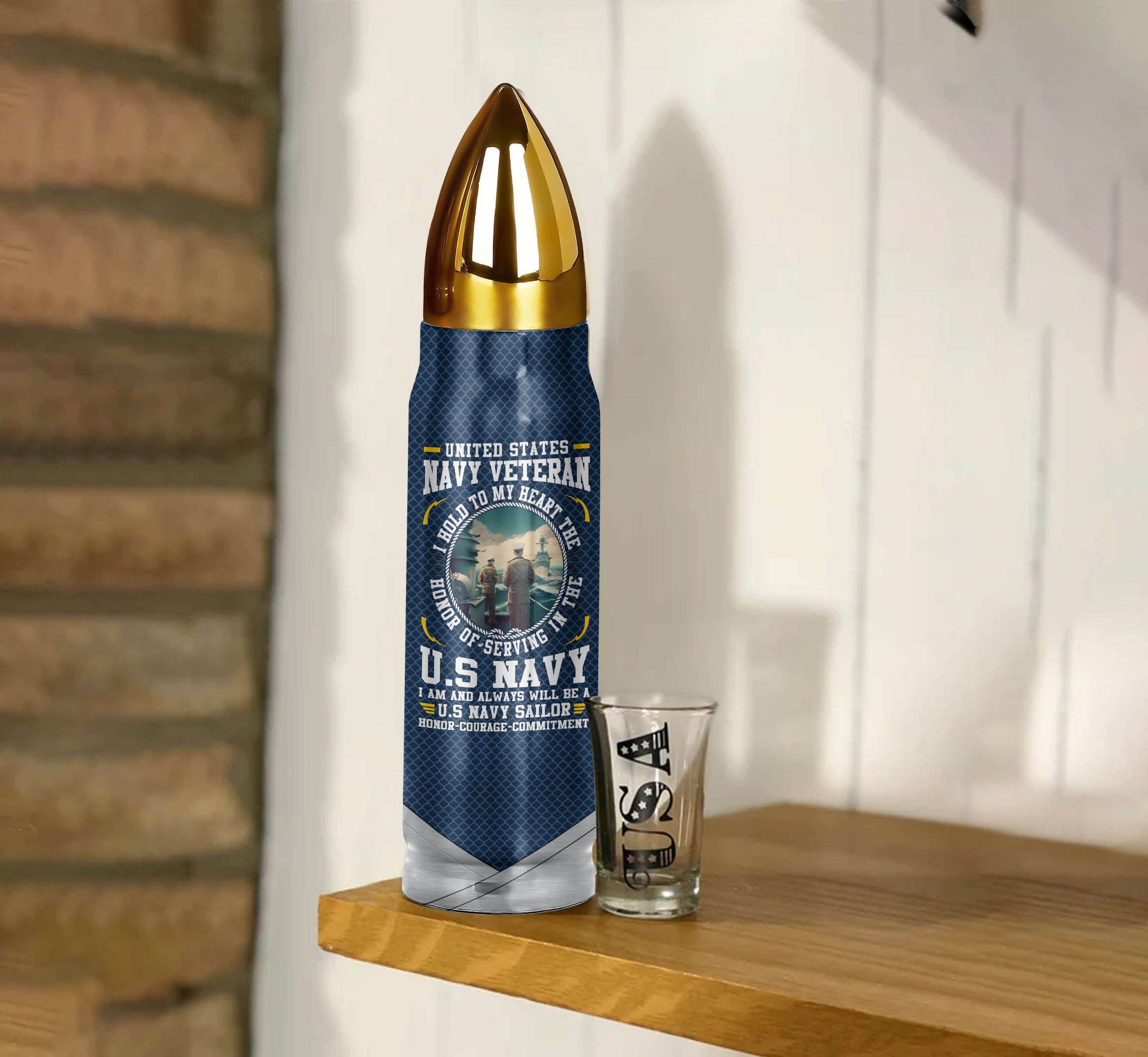 Honor Of Serving In The Navy Bullet Tumbler