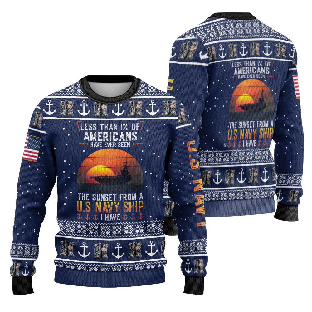 Less Than 1% Sunset Ugly Knitted Sweatshirt