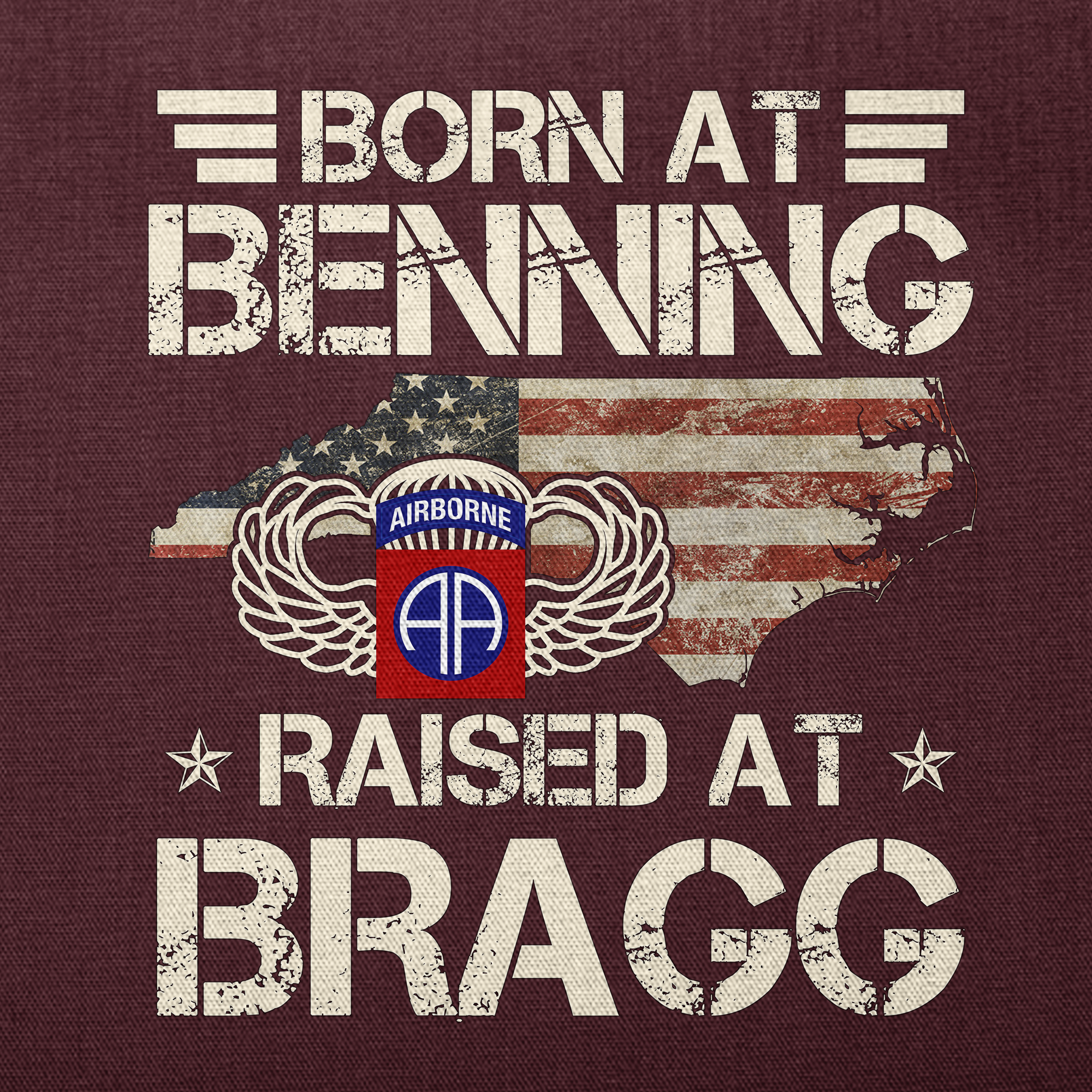 Born At Benning Raised At Bragg Puffer Vest