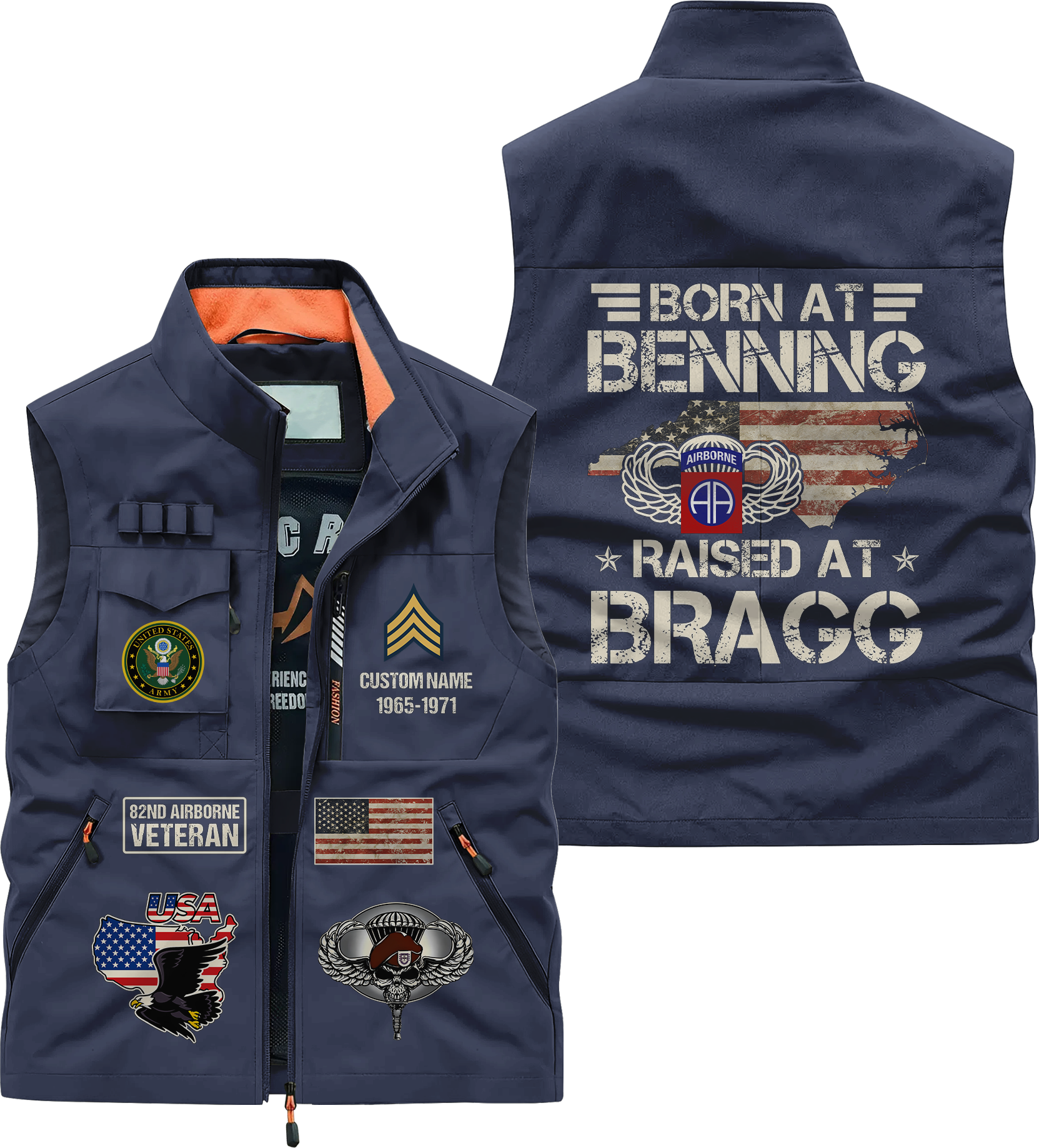 Personalizable 82nd Airborne Born At Benning Pocket Vest