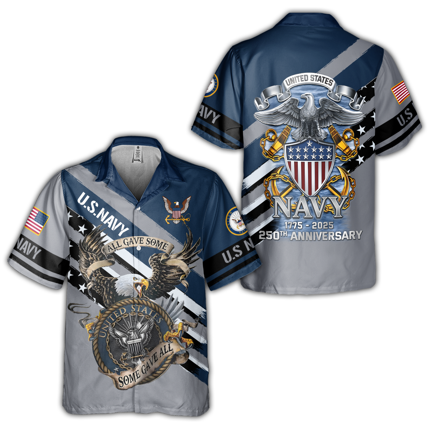 Navy 250th Anniversary Cuban Shirt