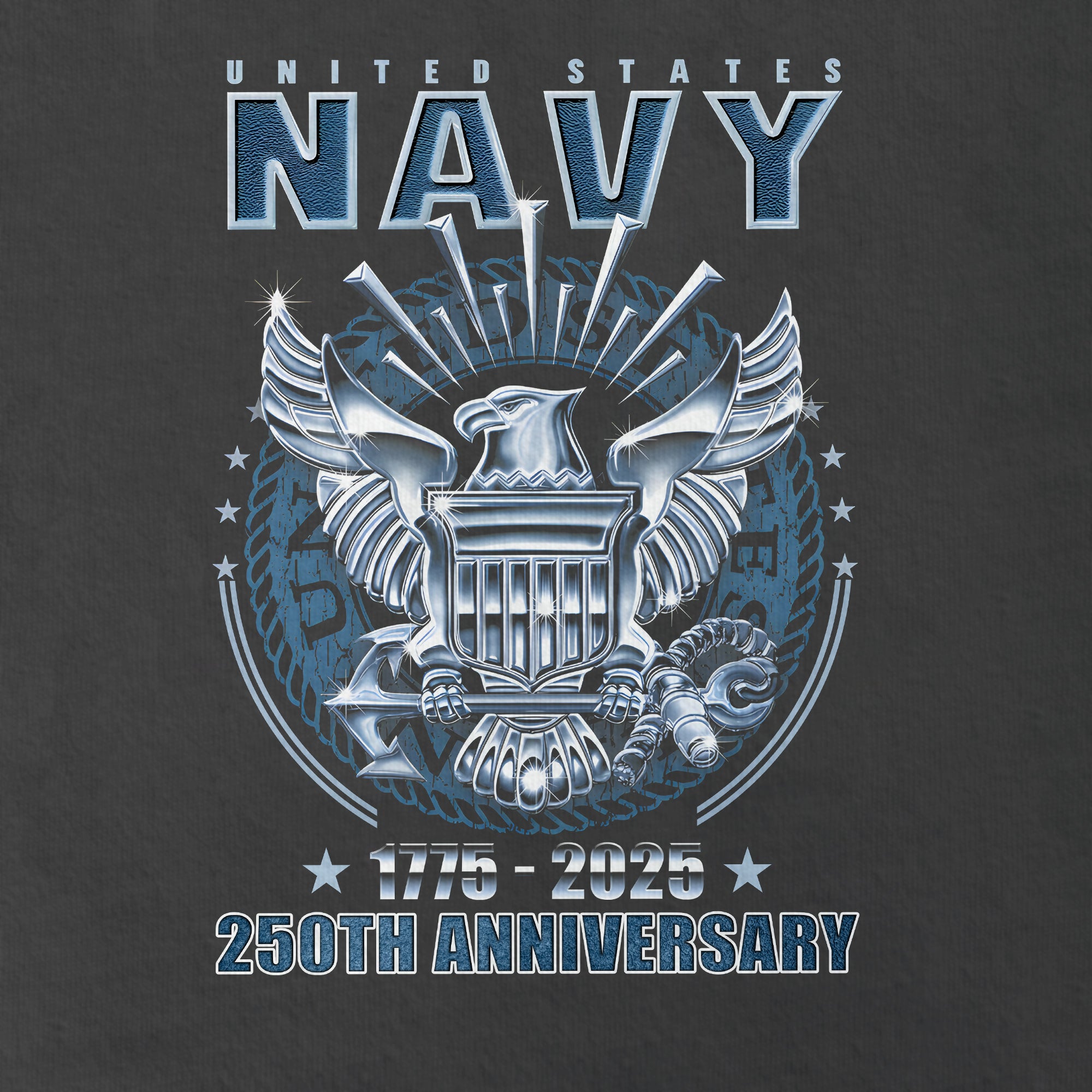 Navy 250th Anniversary Raglan Zip Polo Shirt