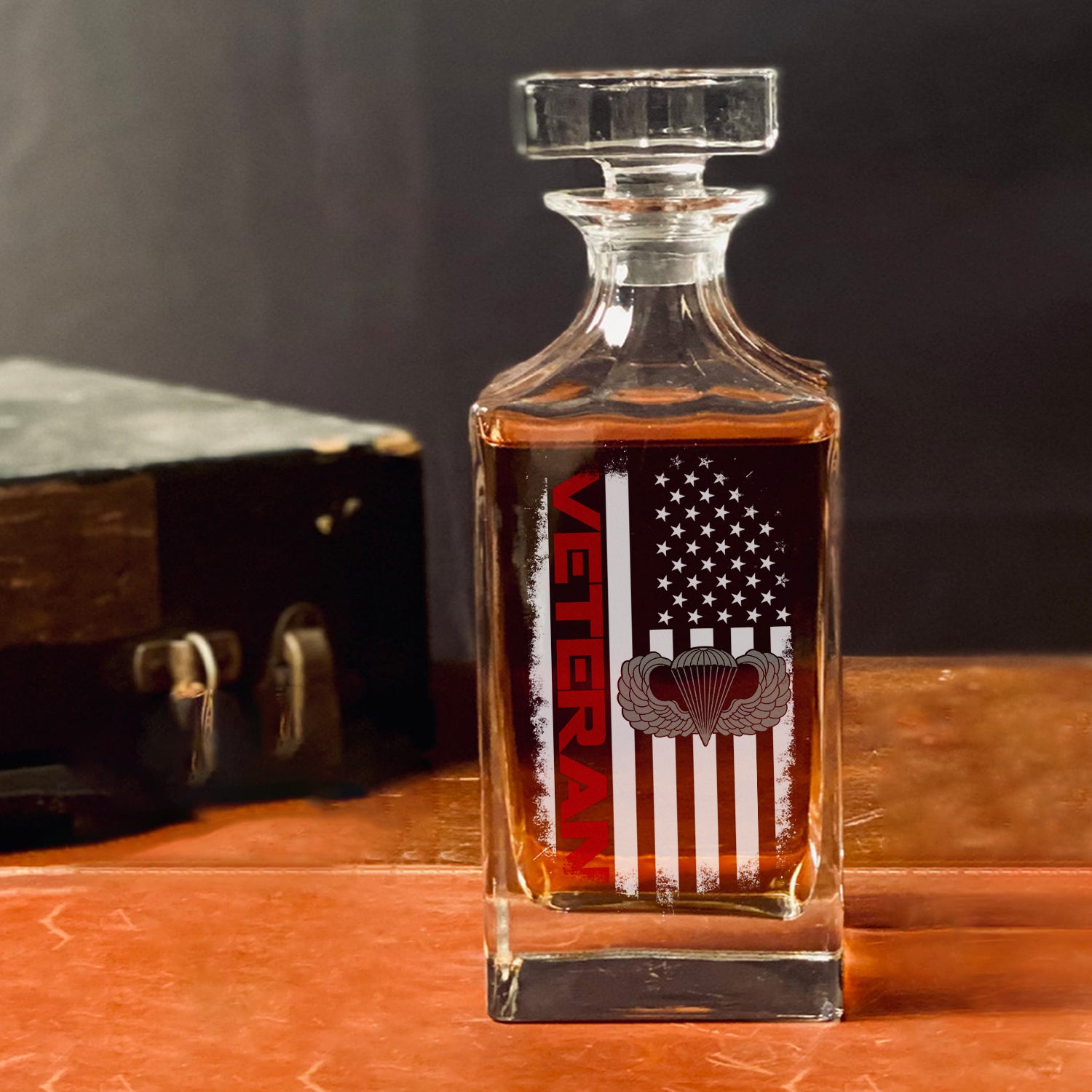 Airborne Veteran Whiskey Decanter