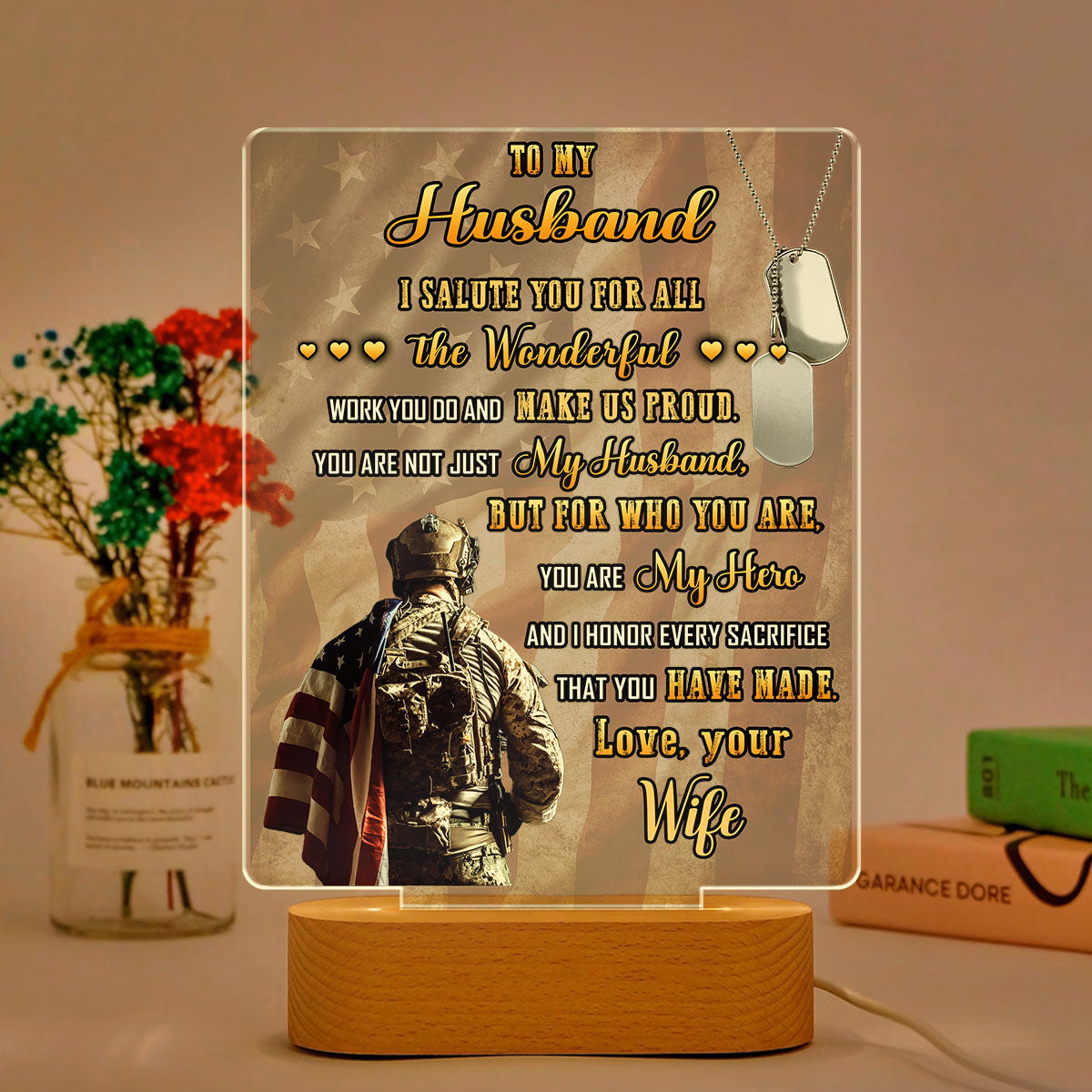 Veteran To My Man My Husband - 3D LED LAMP