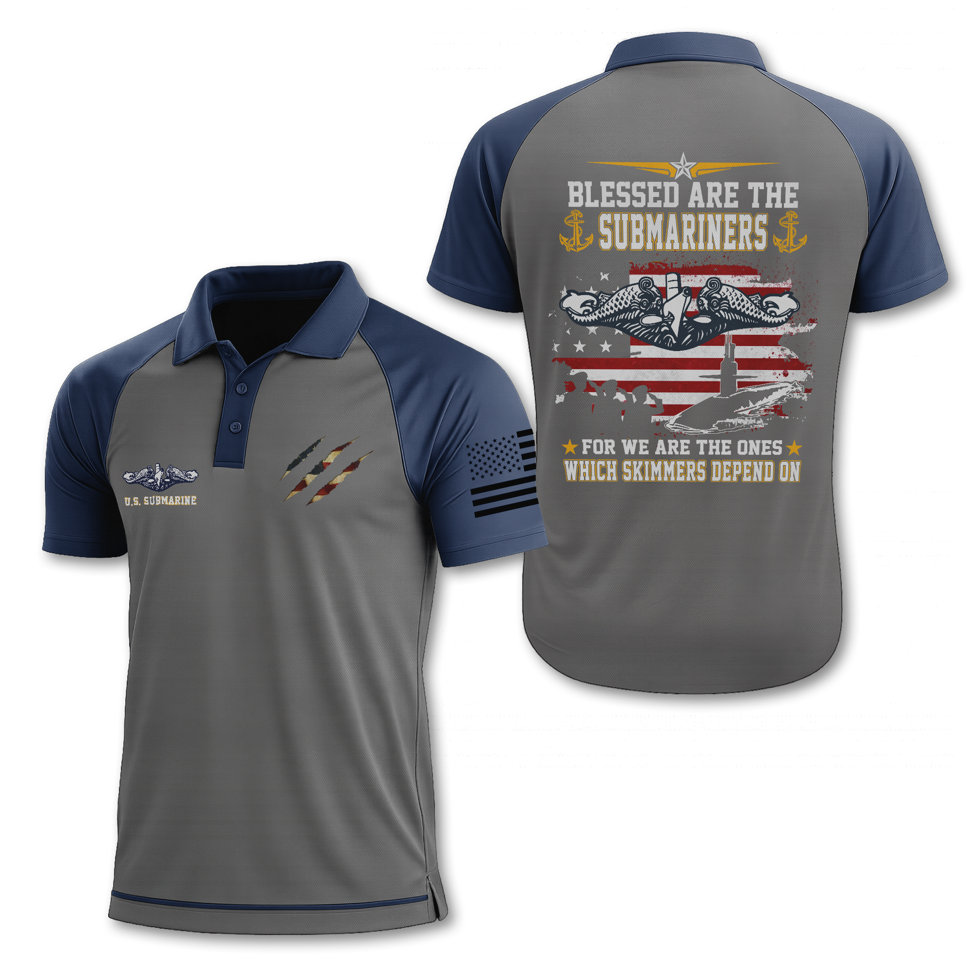 Navy Submarine Polo Shirt
