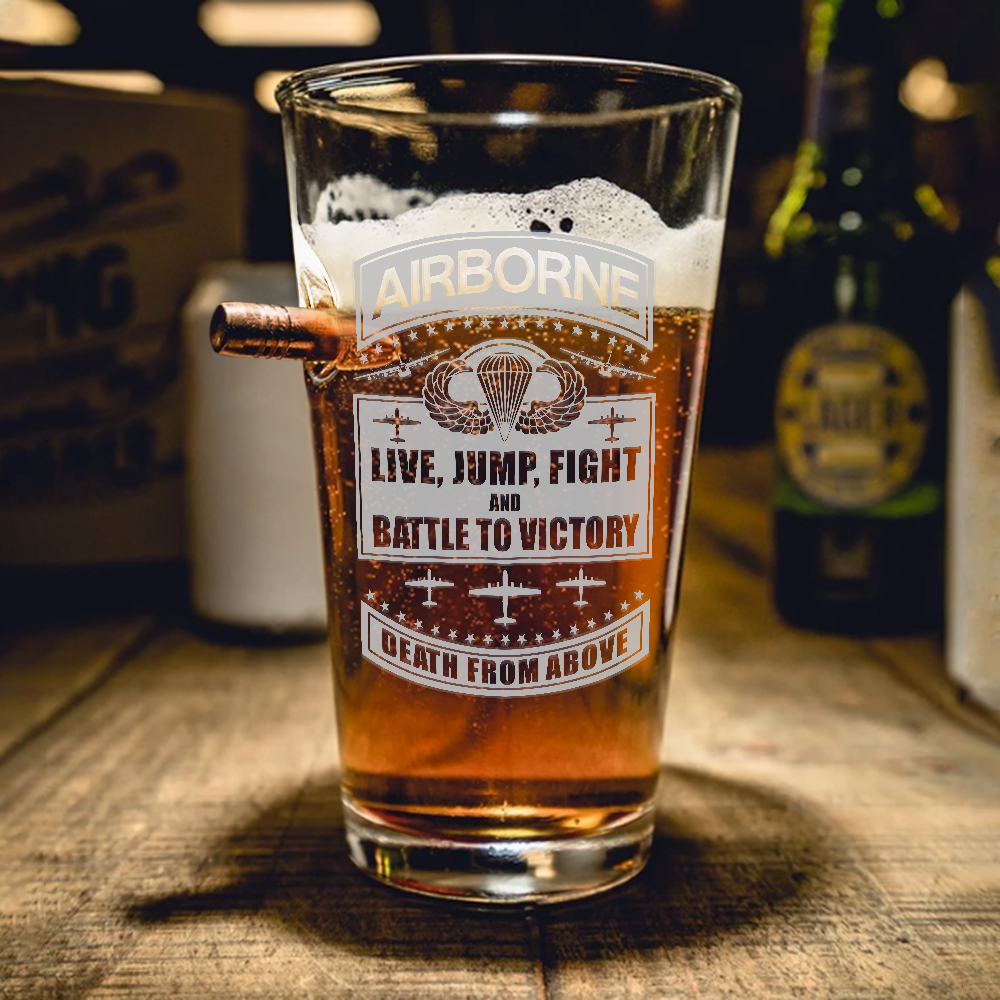 Airborne Death From Above Bullet Pint Glass