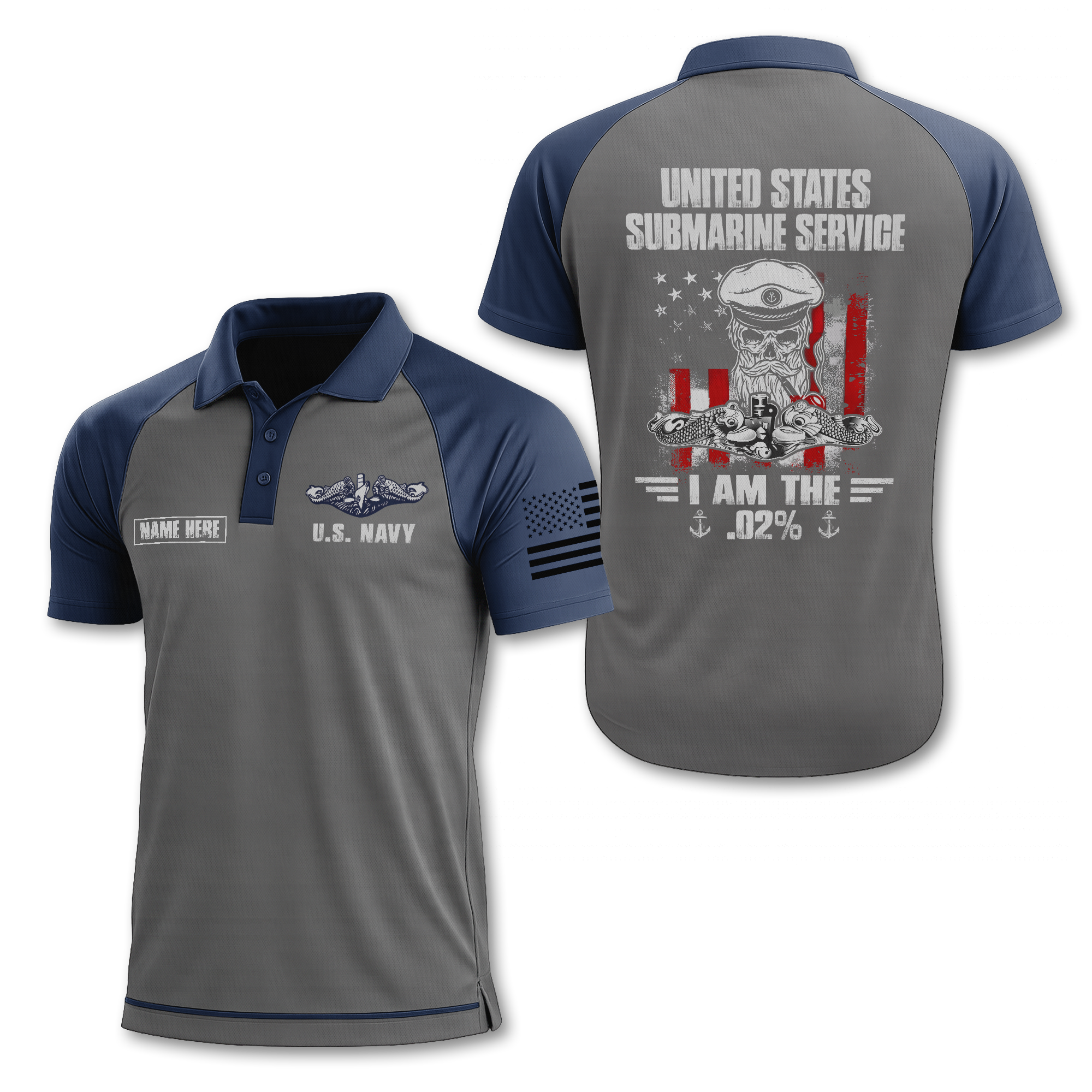 Navy Submarine Polo Shirt