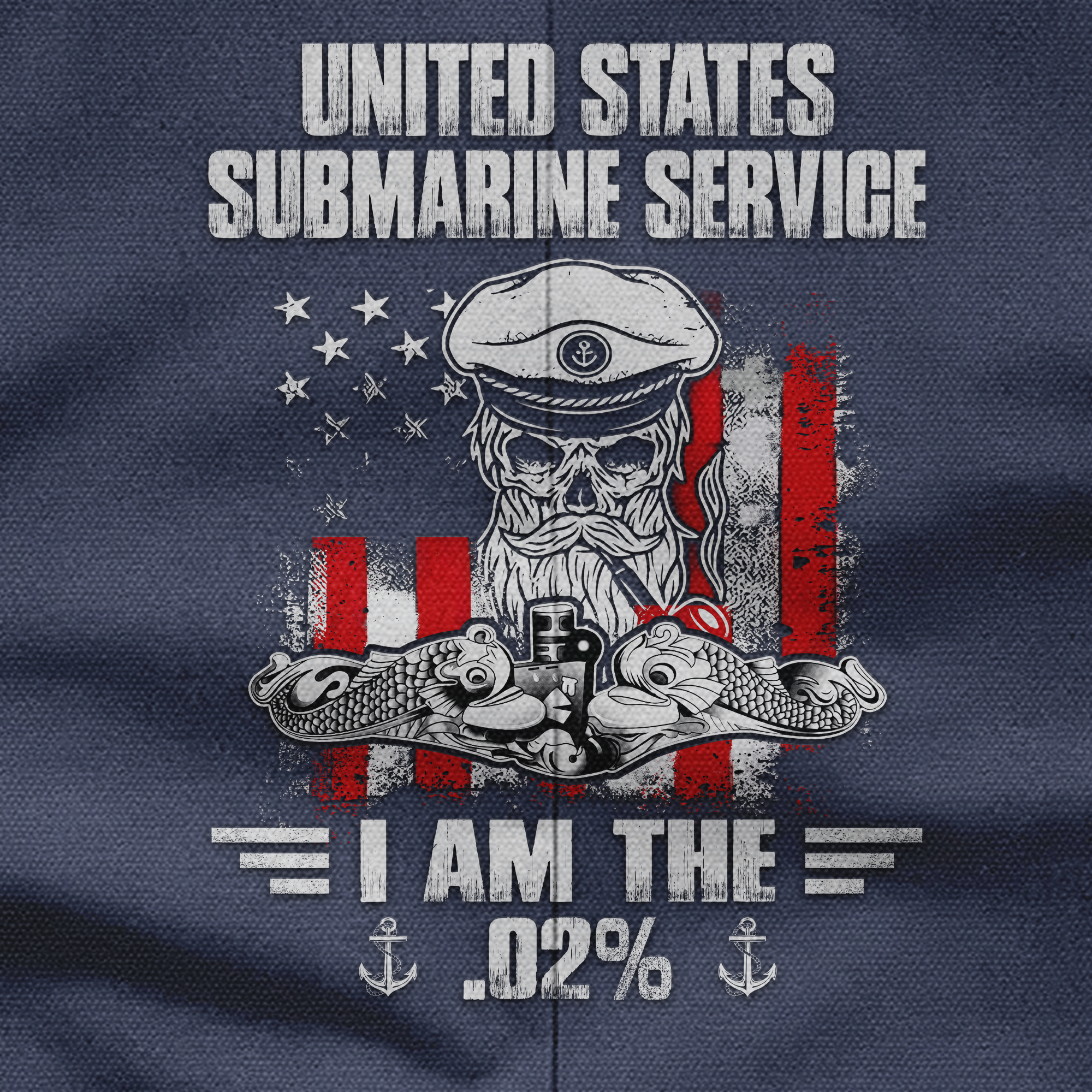 Navy Submarine I'm .02% Pocket Vest