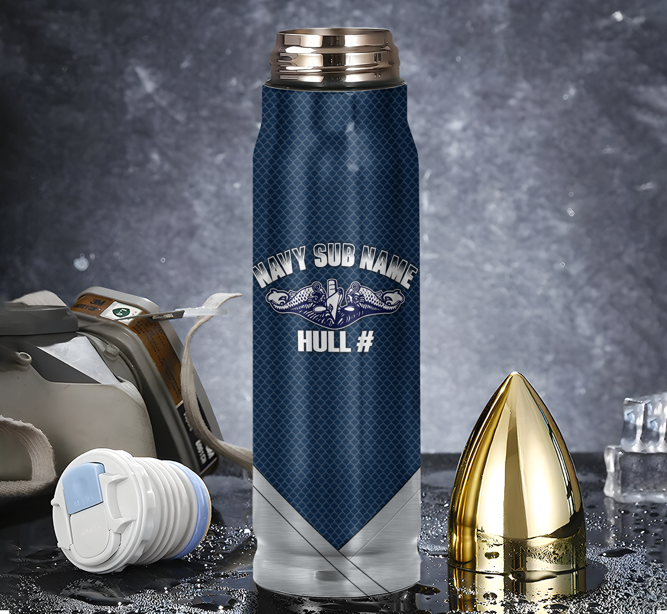 Navy Submarine Bullet Tumbler