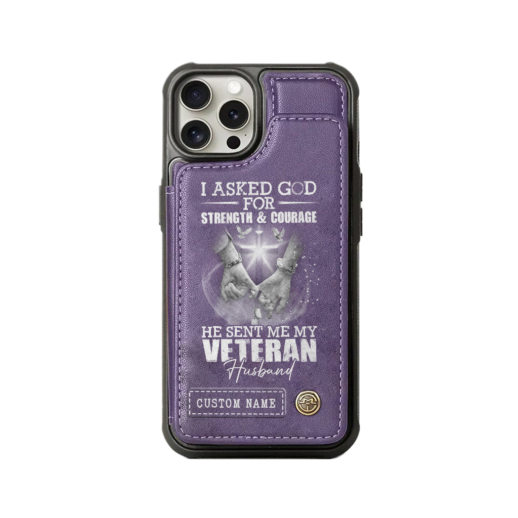 Personalizable Veteran's Wife Wallet Phone Case