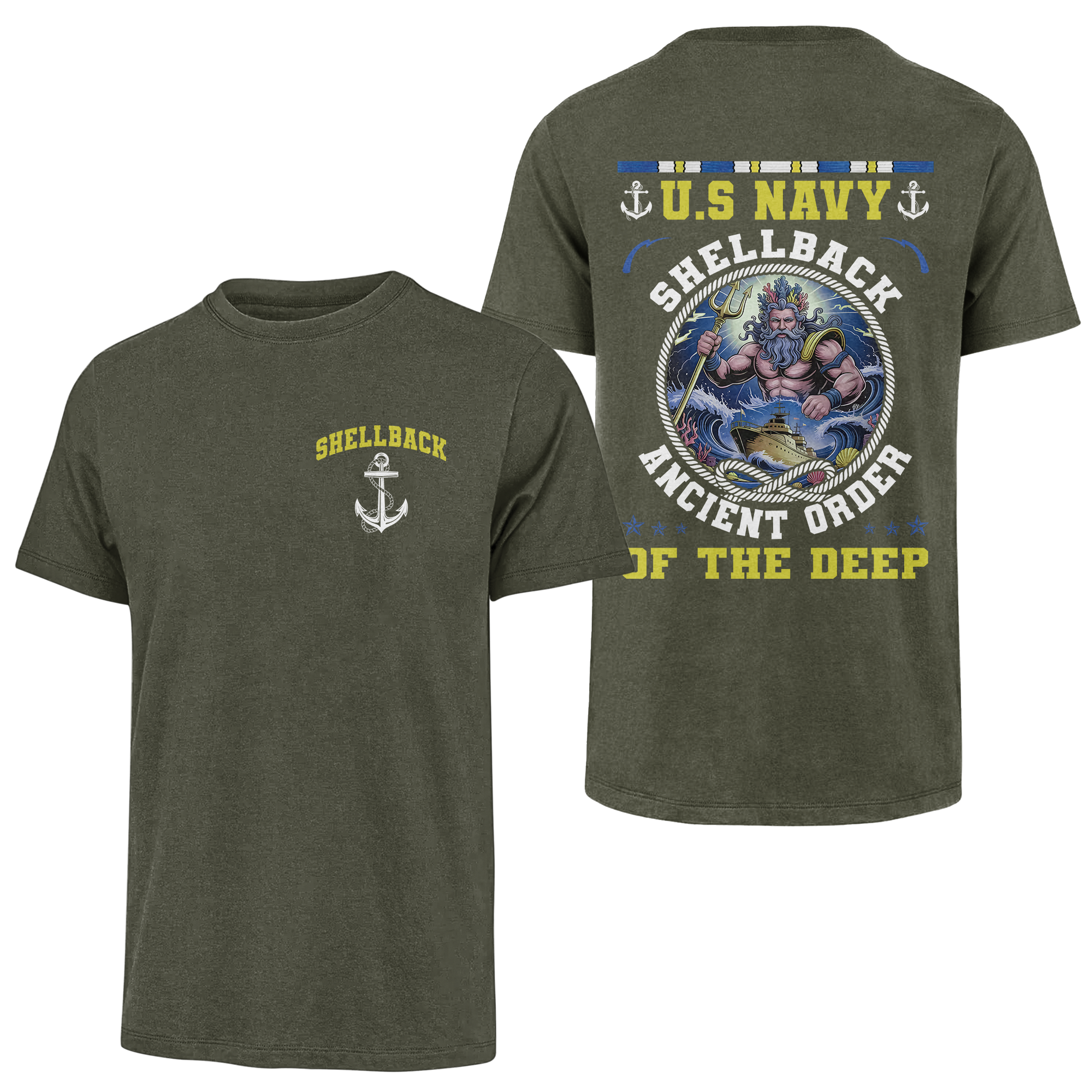 Shellback Ancient Order Of The Deep Double Sided Classic T-shirt
