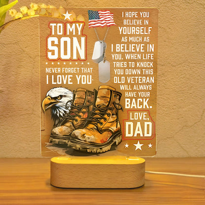 Veteran's Son To My Son - 3D LED LAMP