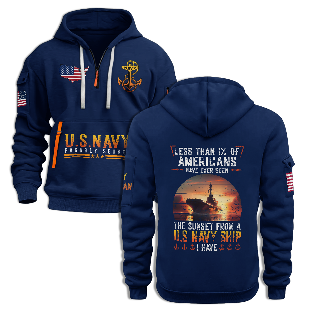 Less Than 1% Sunset Quarter Zip Hoodie