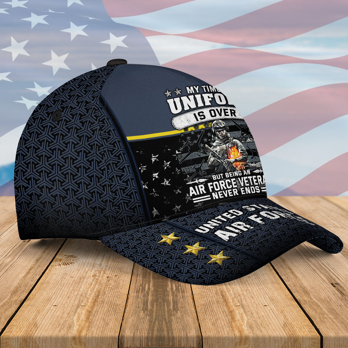 Being An Air Force Veteran Never Ends Hat Cap