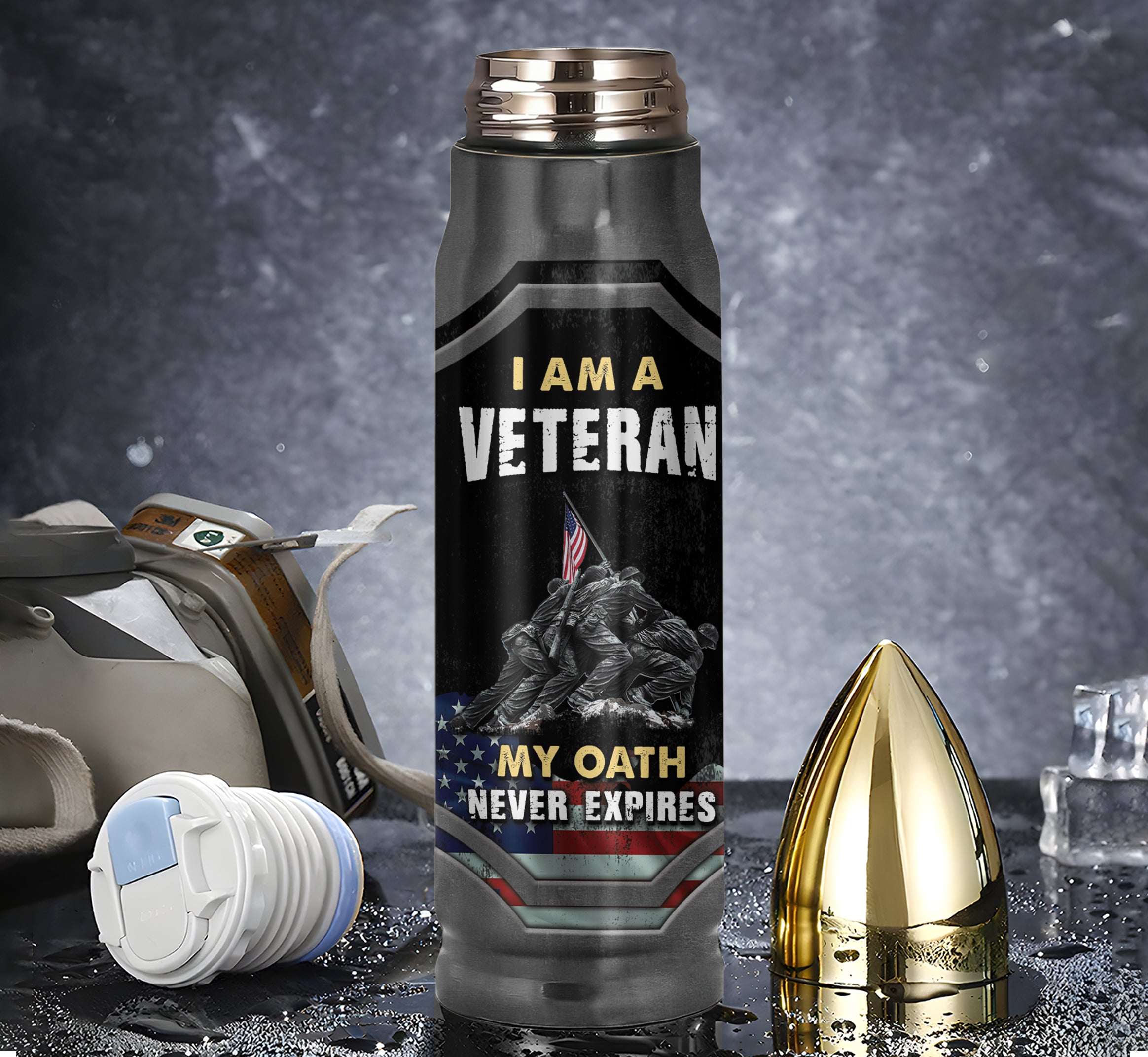 Veteran Home Of The Free Because Of The Brave Bullet Tumbler