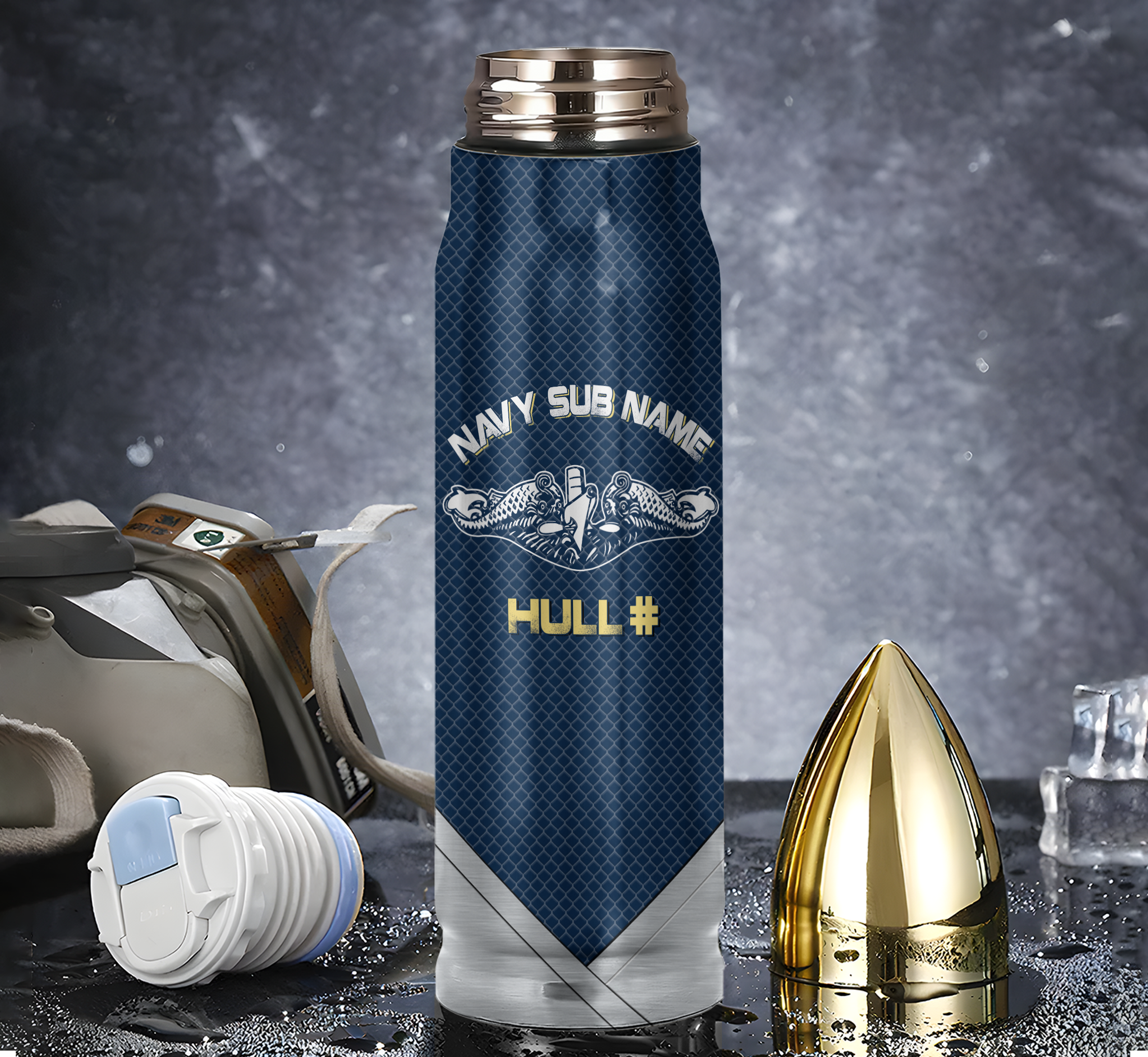 Navy Submarine Bullet Tumbler