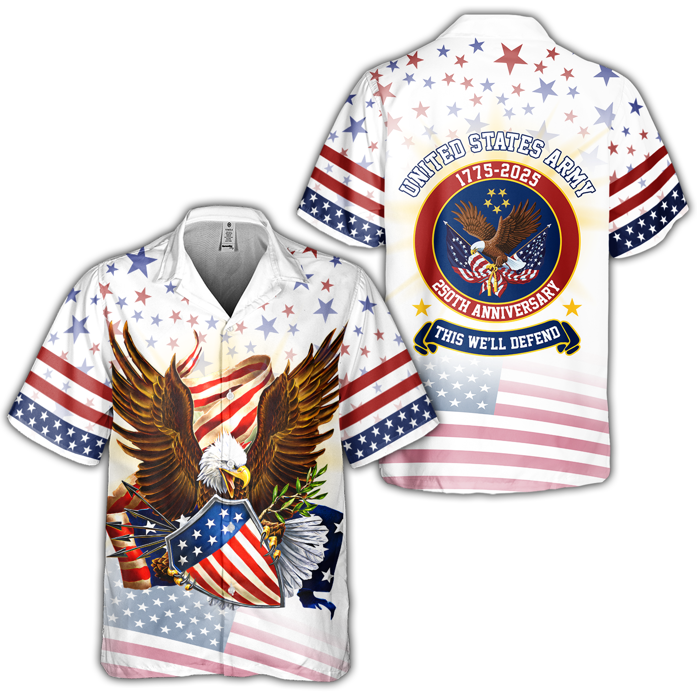 Army 250th Anniversary Cuban Shirt