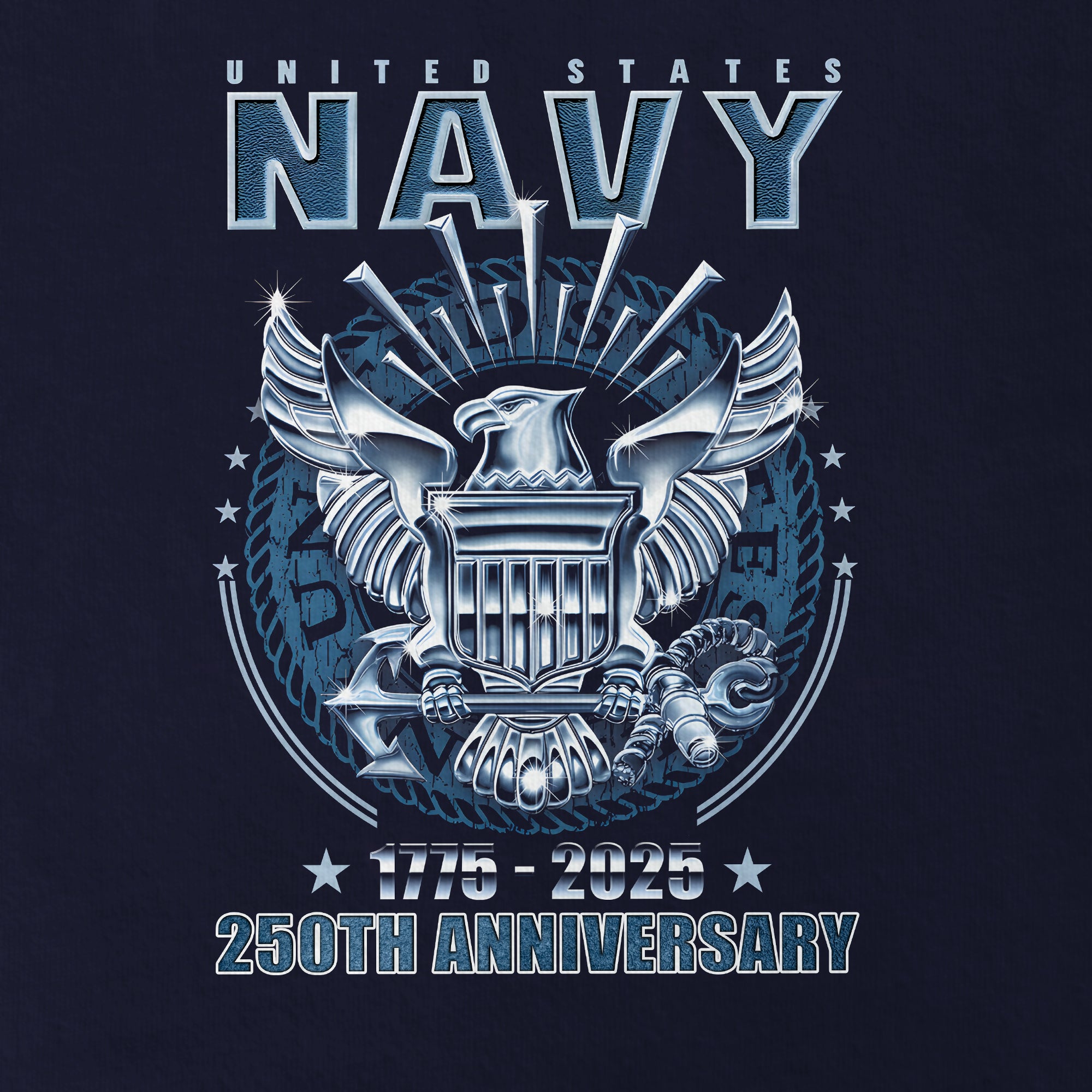 Navy 250th Anniversary Raglan Zip Polo Shirt