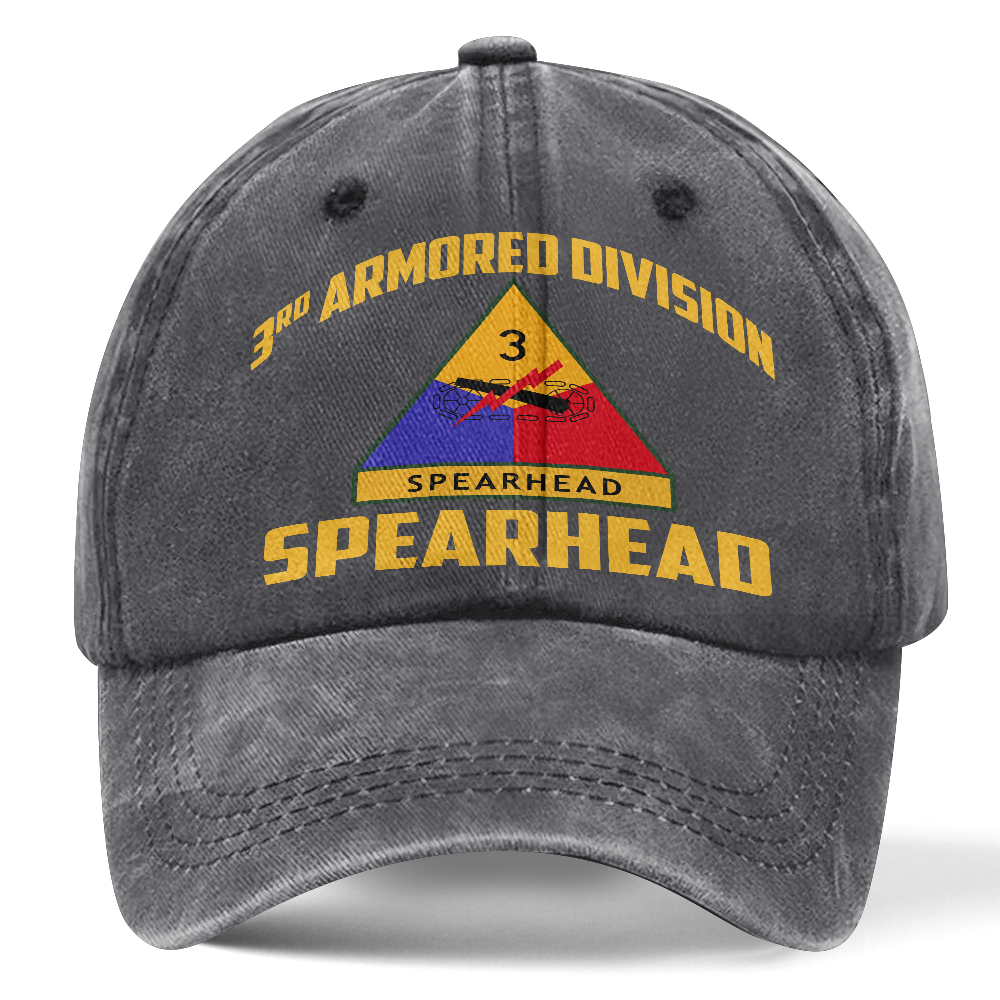 Personalizable Army 3rd Armored Division Washed Cap