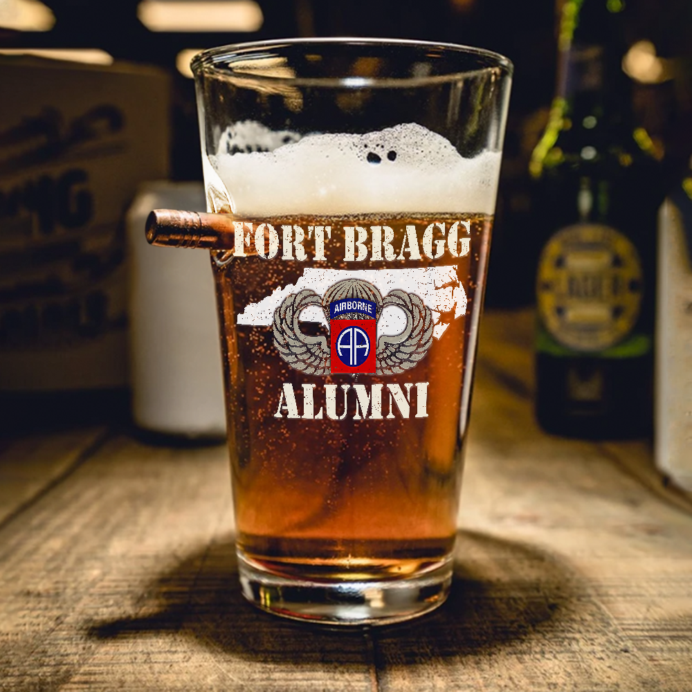 Airborne Fort Bragg Bullet Pint Glass
