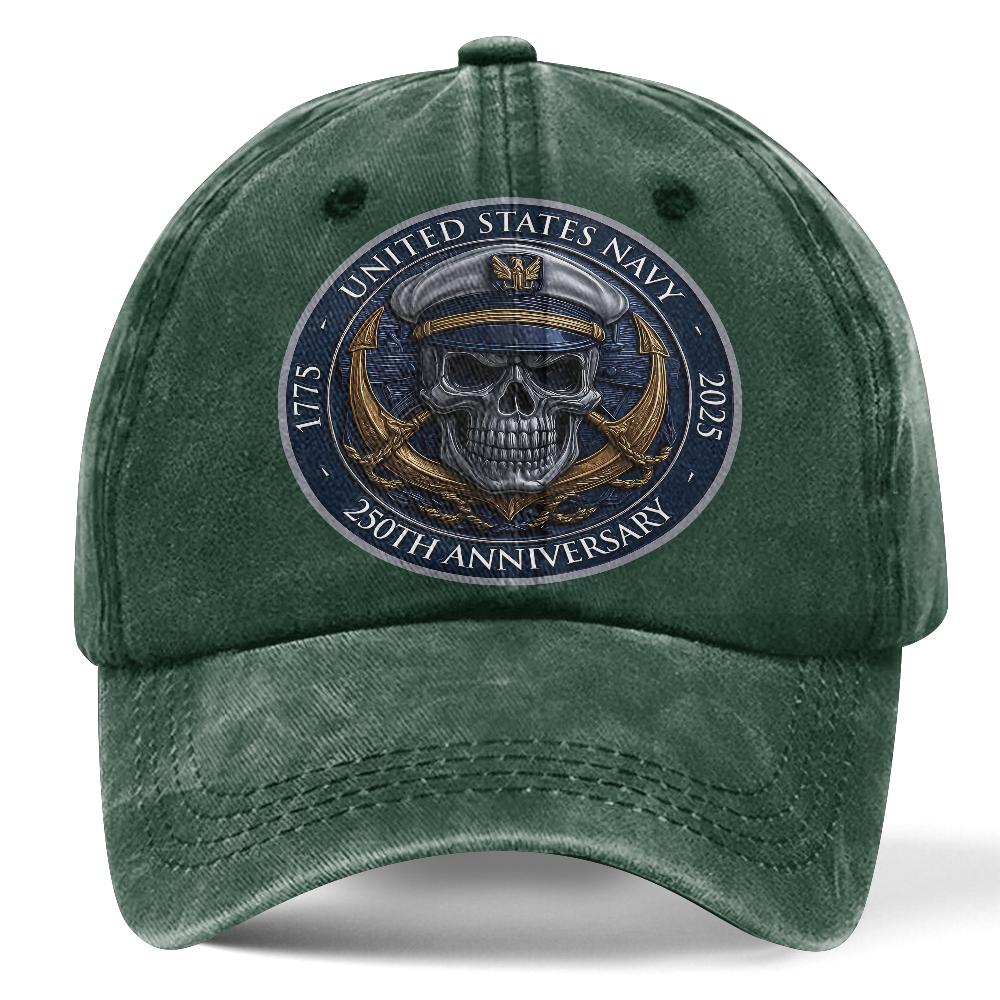 Navy 250th Anniversary Washed Cap