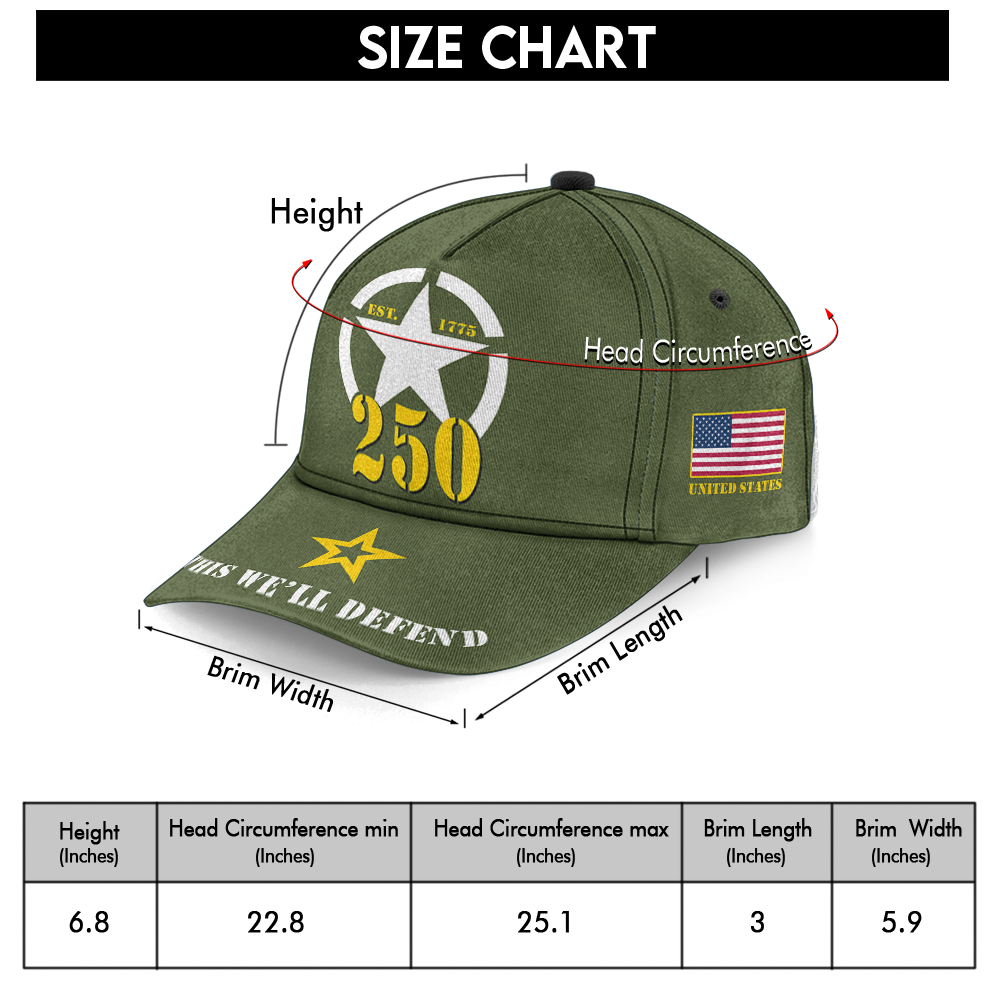 Army 250th Anniversary Classic Cap