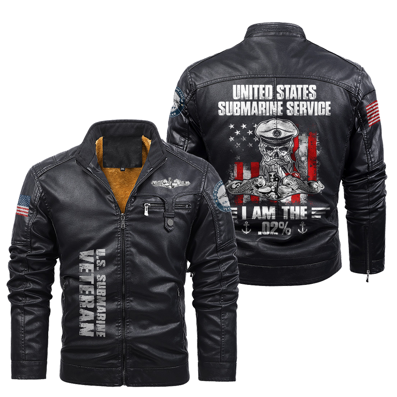 Navy Submarine I am The .02% Leather Jacket