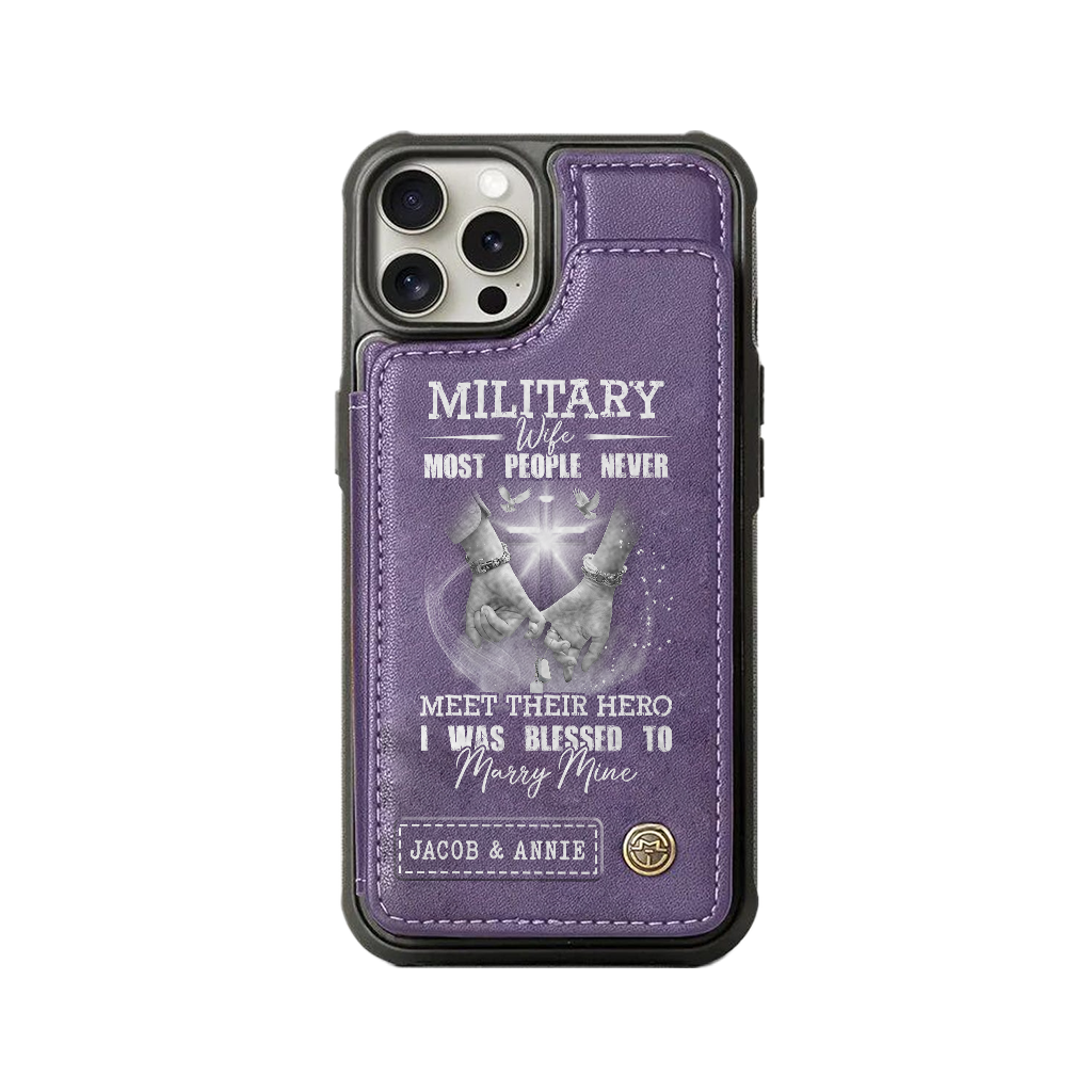 Personalizable Veteran's Wife Wallet Phone Case