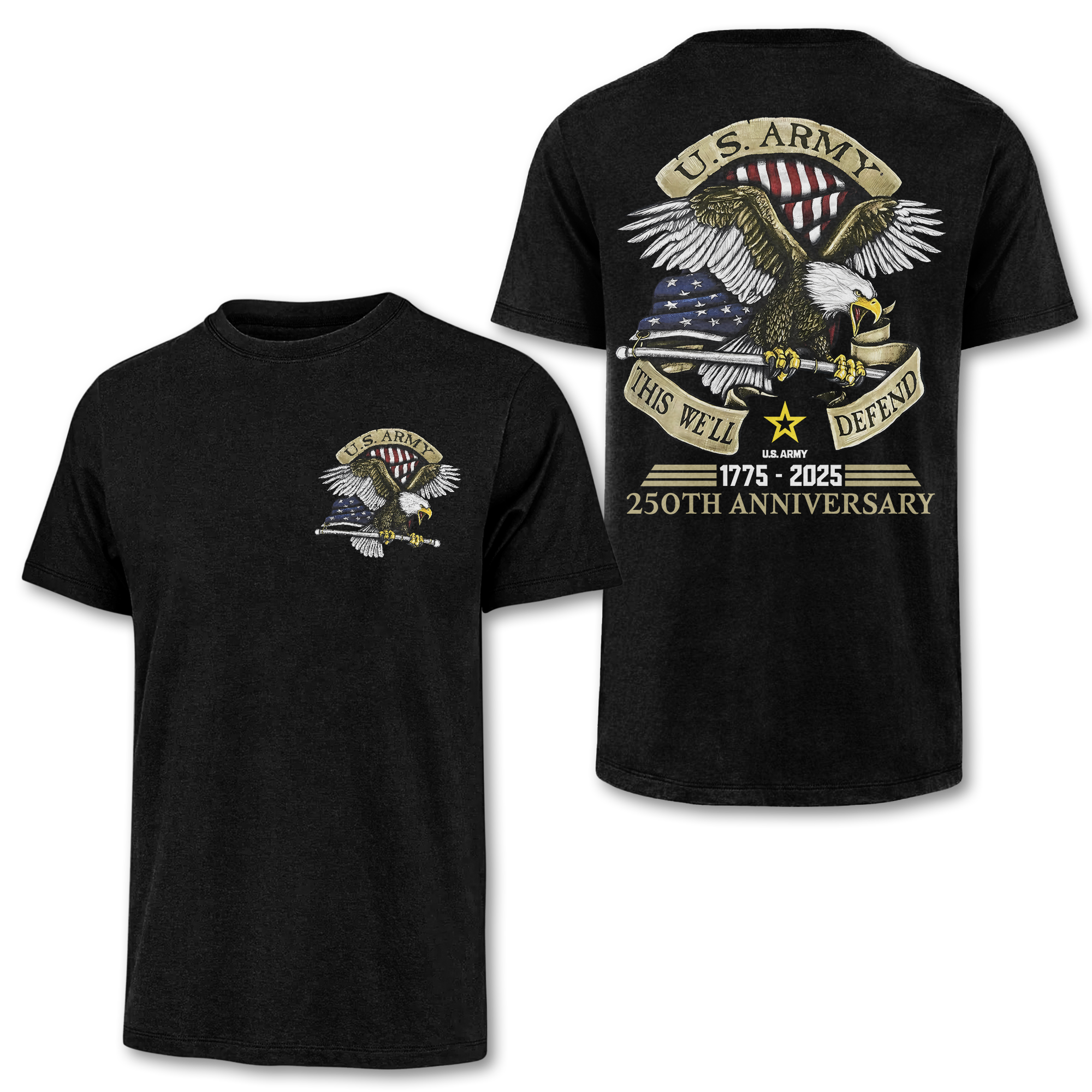 Army 250th Anniversary Double Side Classic T-shirt