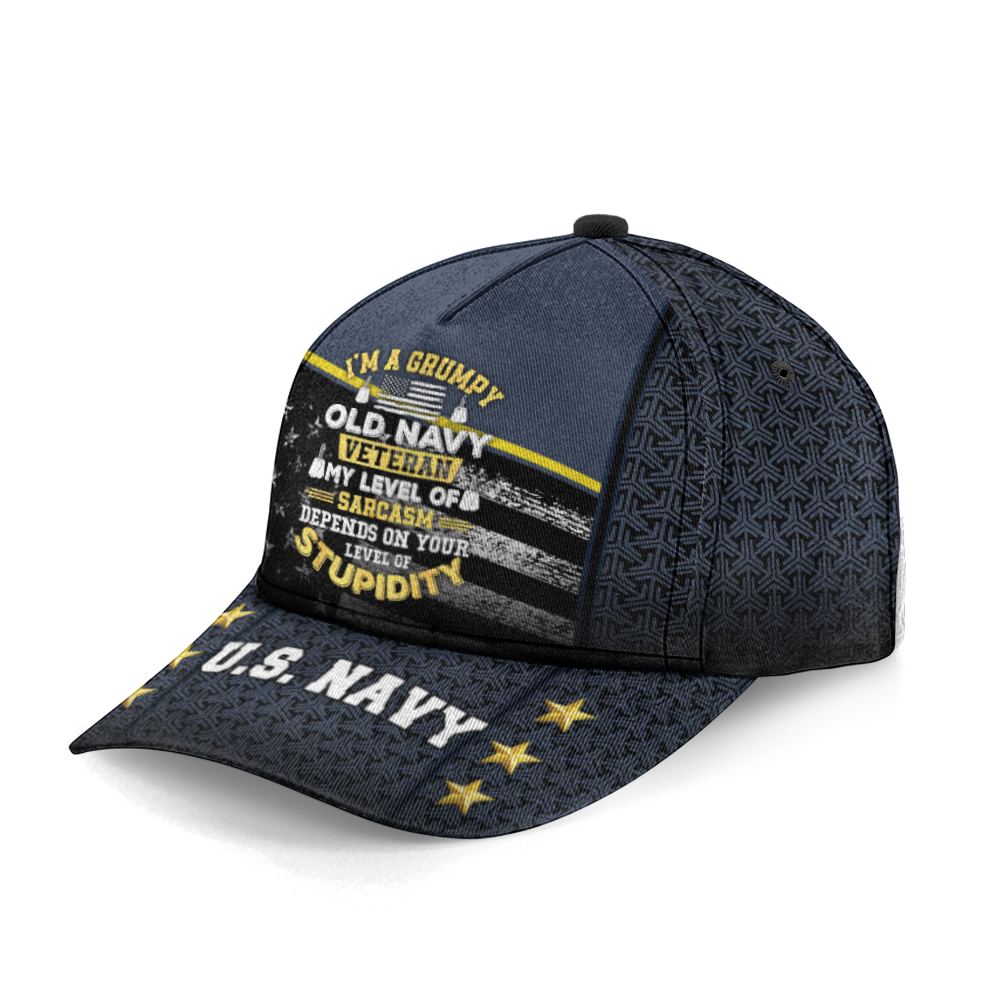 I'm A Grumpy Old Navy Veteran Classic Cap