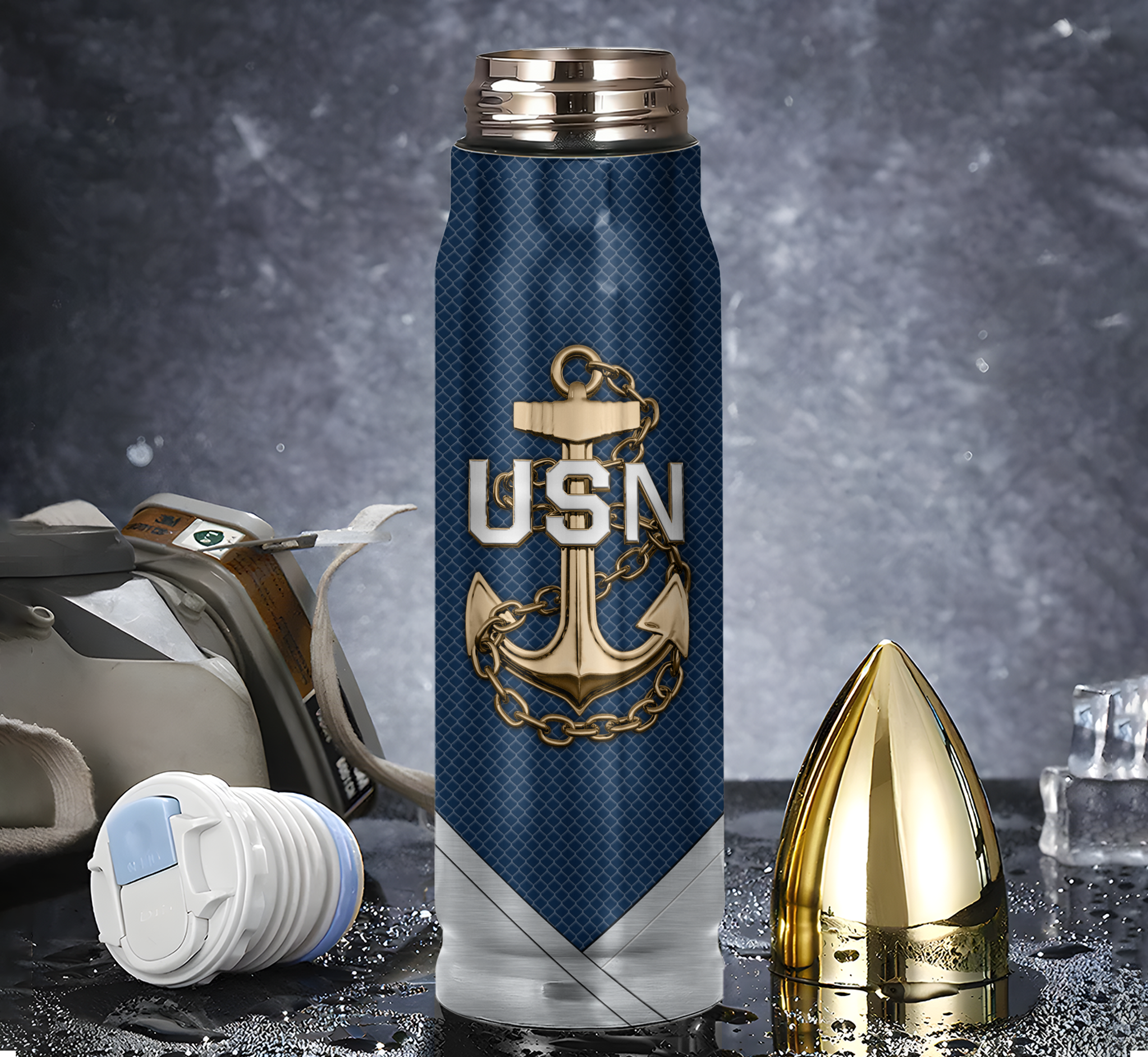 Navy 250th Anniversary Bullet Tumbler