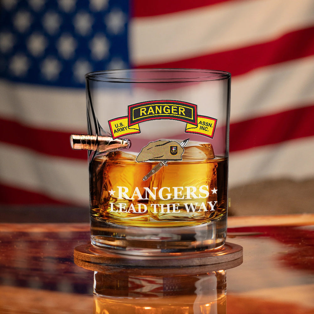 Rangers Lead The Way Bullet Whiskey Glass