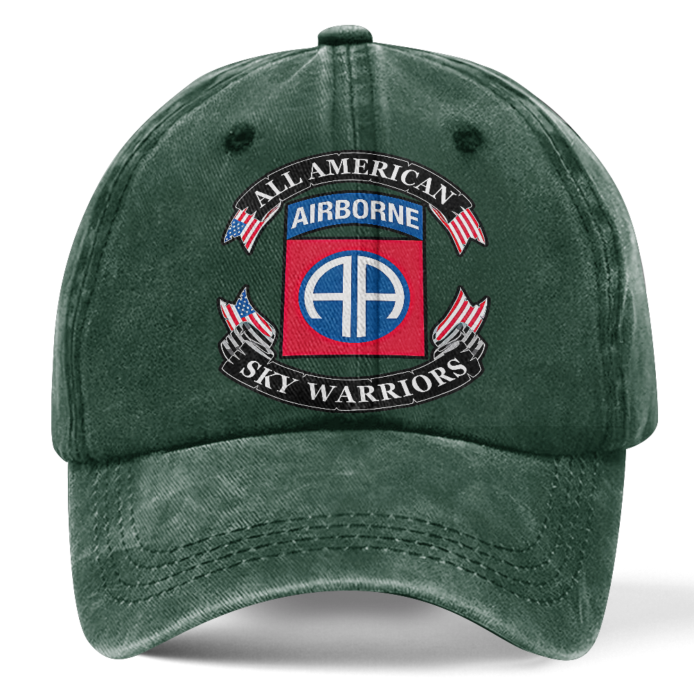 82nd Airborne Sky Warriors Washed Cap