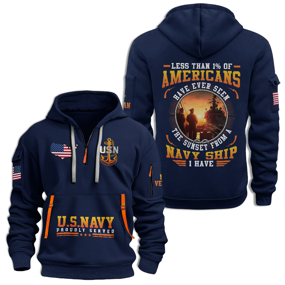 Less Than 1% Sunset Quarter Zip Hoodie