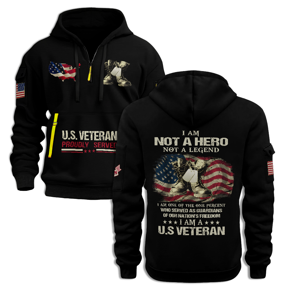 I'm A Veteran Quarter Zip Hoodie