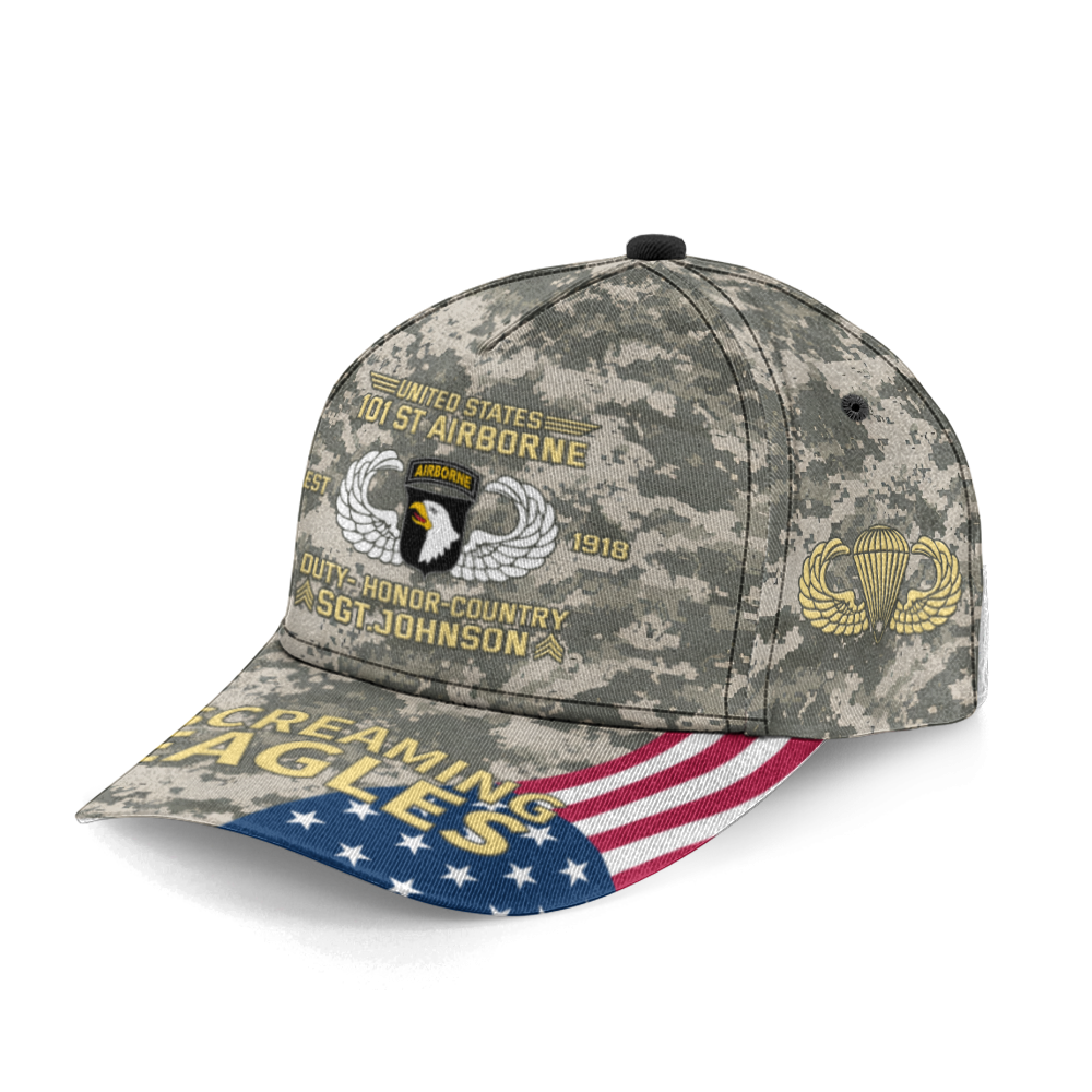 Personalized 101st Airborne Veteran Classic Cap