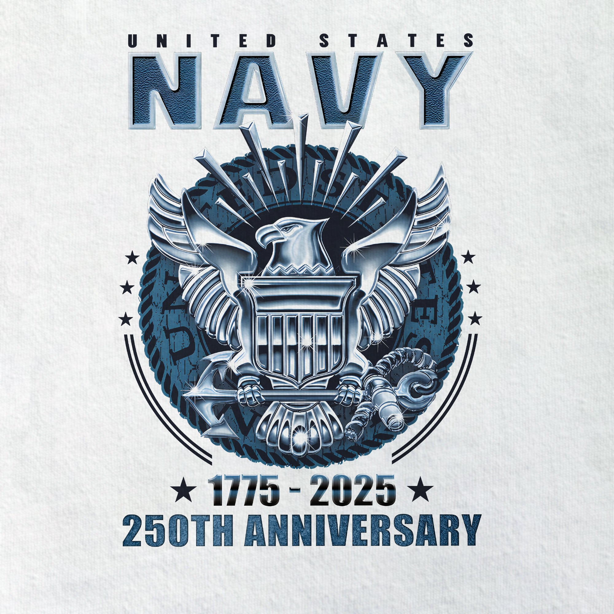 Navy 250th Anniversary Raglan Zip Polo Shirt