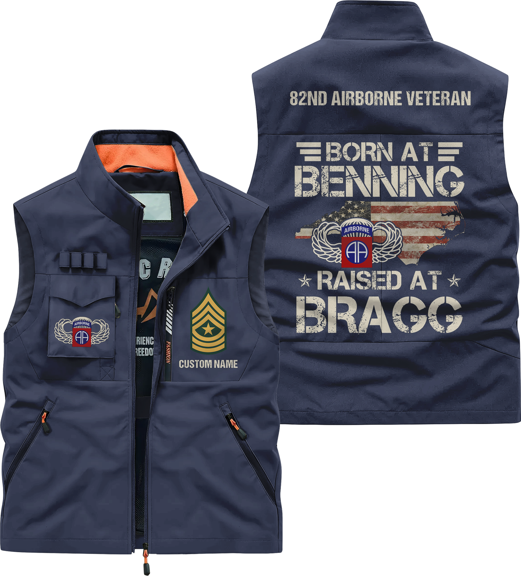 Personalizable 82nd Airborne Born At Benning Pocket Vest