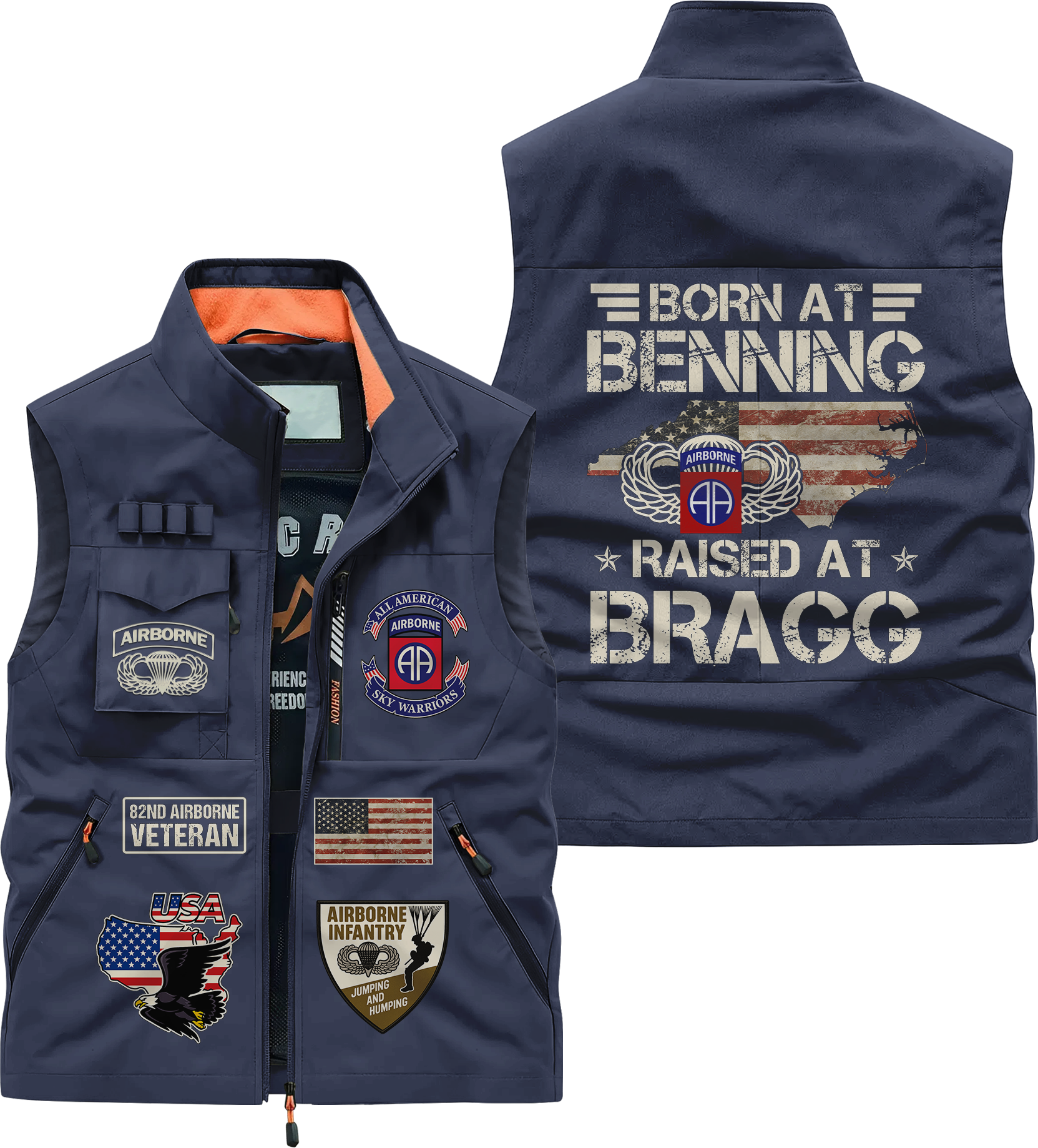 82nd Airborne Born At Benning Pocket Vest