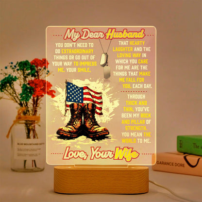 Veteran  My Dear Husband - 3D LED LAMP