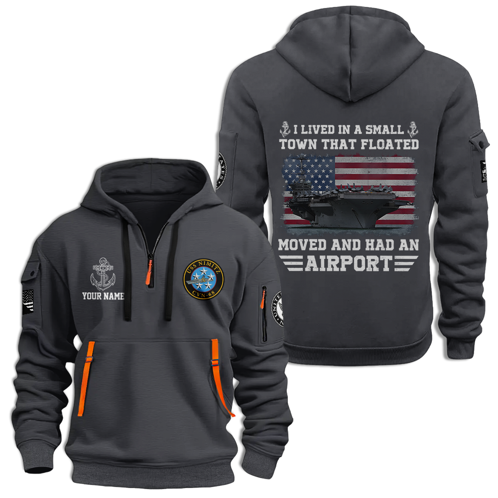 Personalizable I Lived In A Small Town That Floated Quarter Zip Hoodie