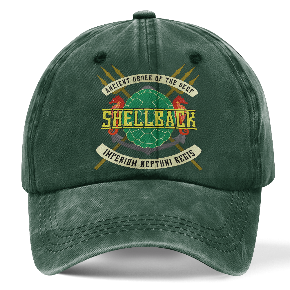 Personalizable Navy Shellback Washed Cap