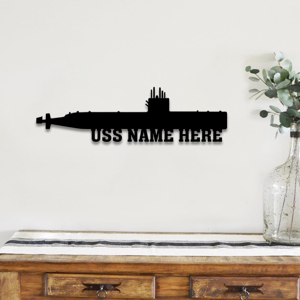 Personalized Navy Submarine Metal Sign Wall Art